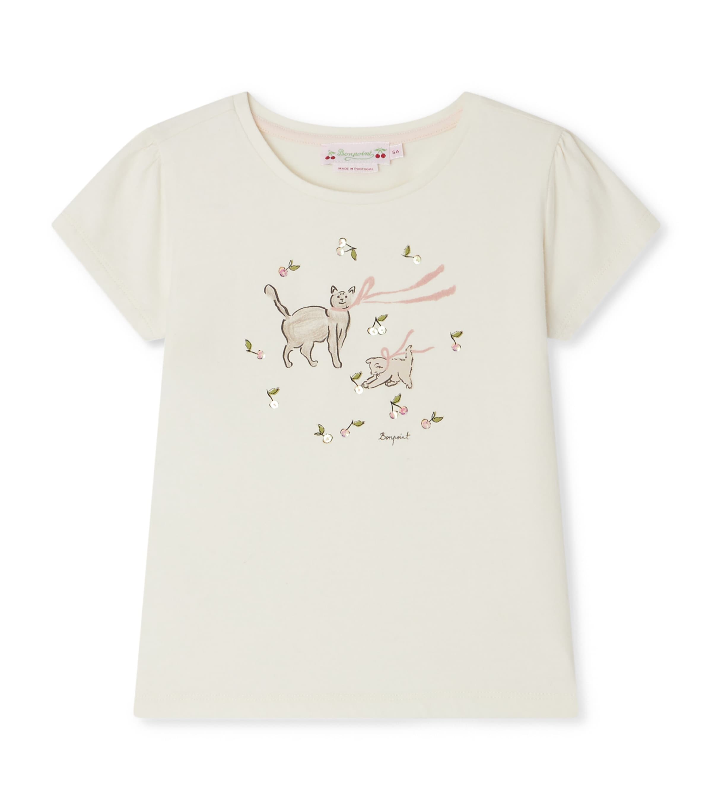 Cotton Printed T-Shirt (4-8 Years) UPB ECRU Image 1
