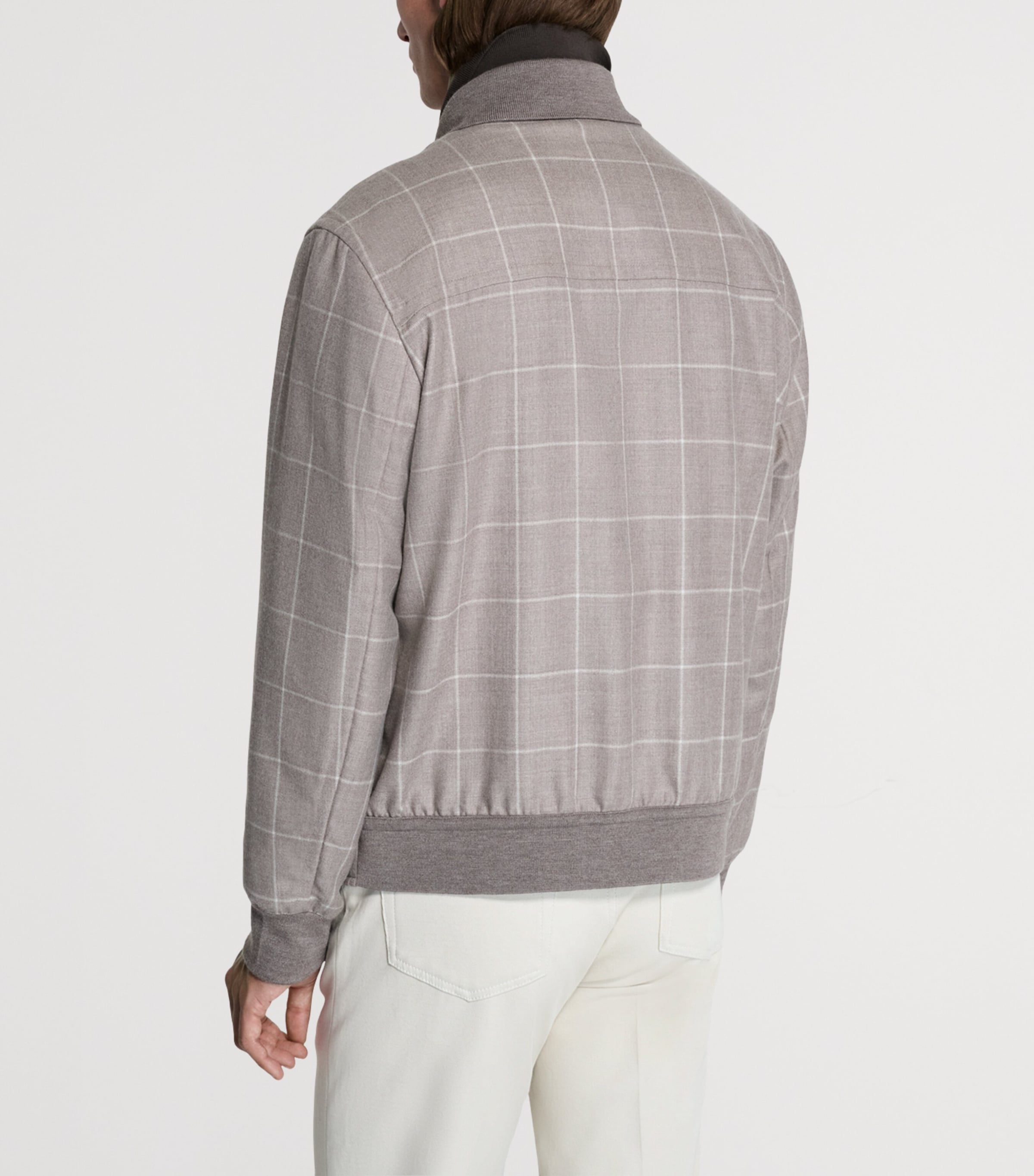 Dunhill Mens Cashmere Check Print Athluxury Jacket Image 3