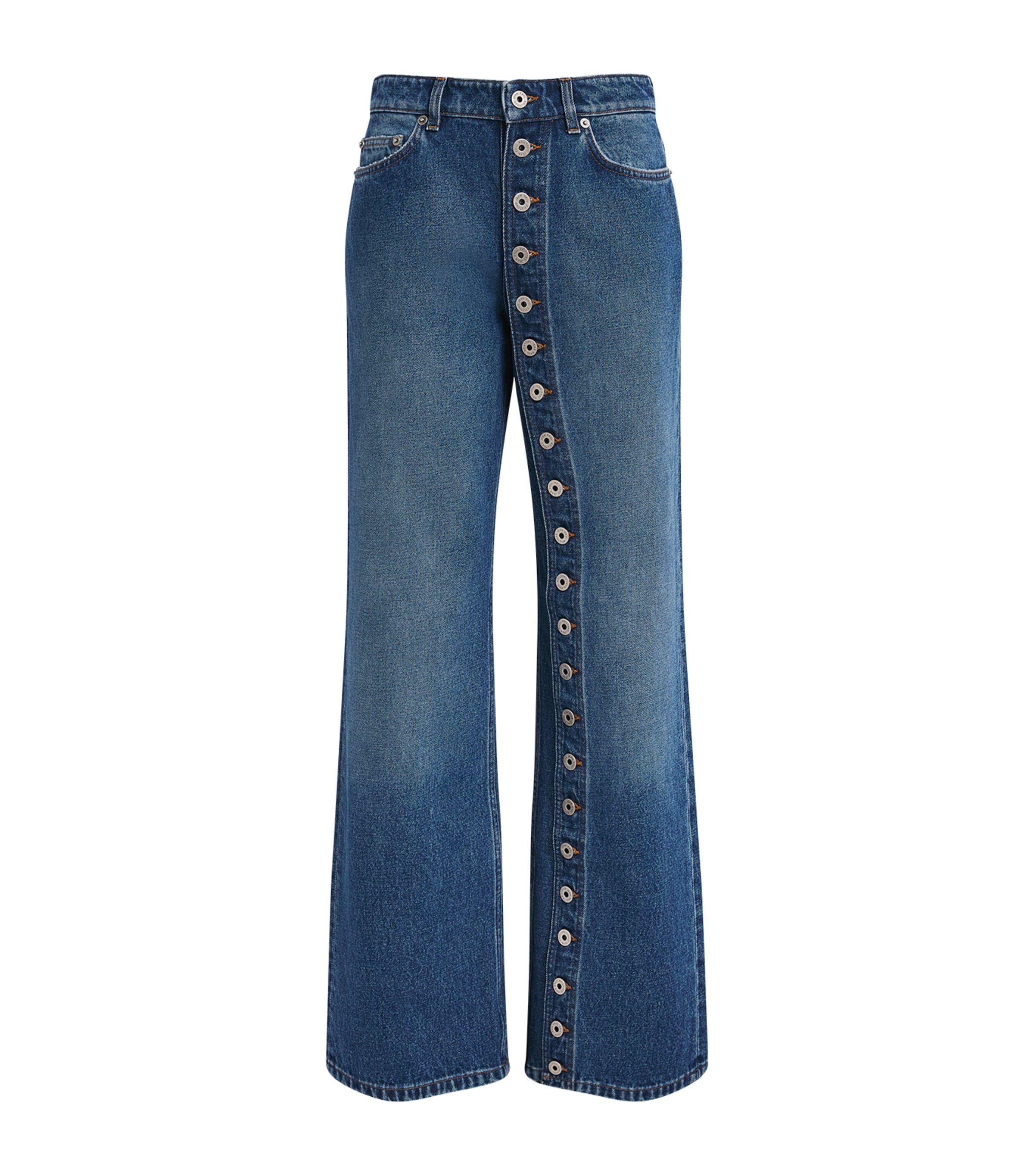 Jean Paul Gaultier Button-detail Wide-leg Jeans
