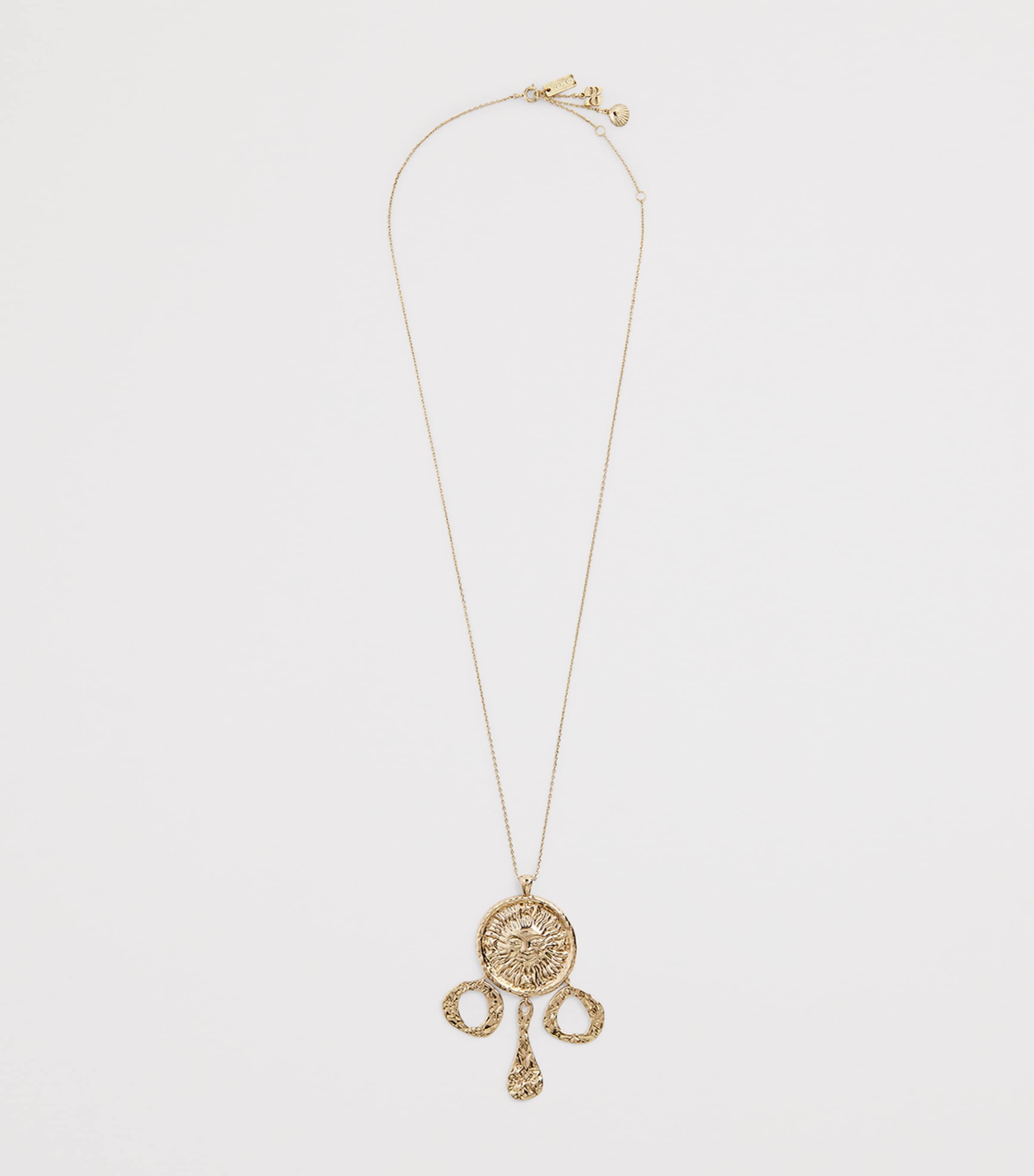 Rixo Gold-Plated Zahra Pendant Necklace Gold Image 3