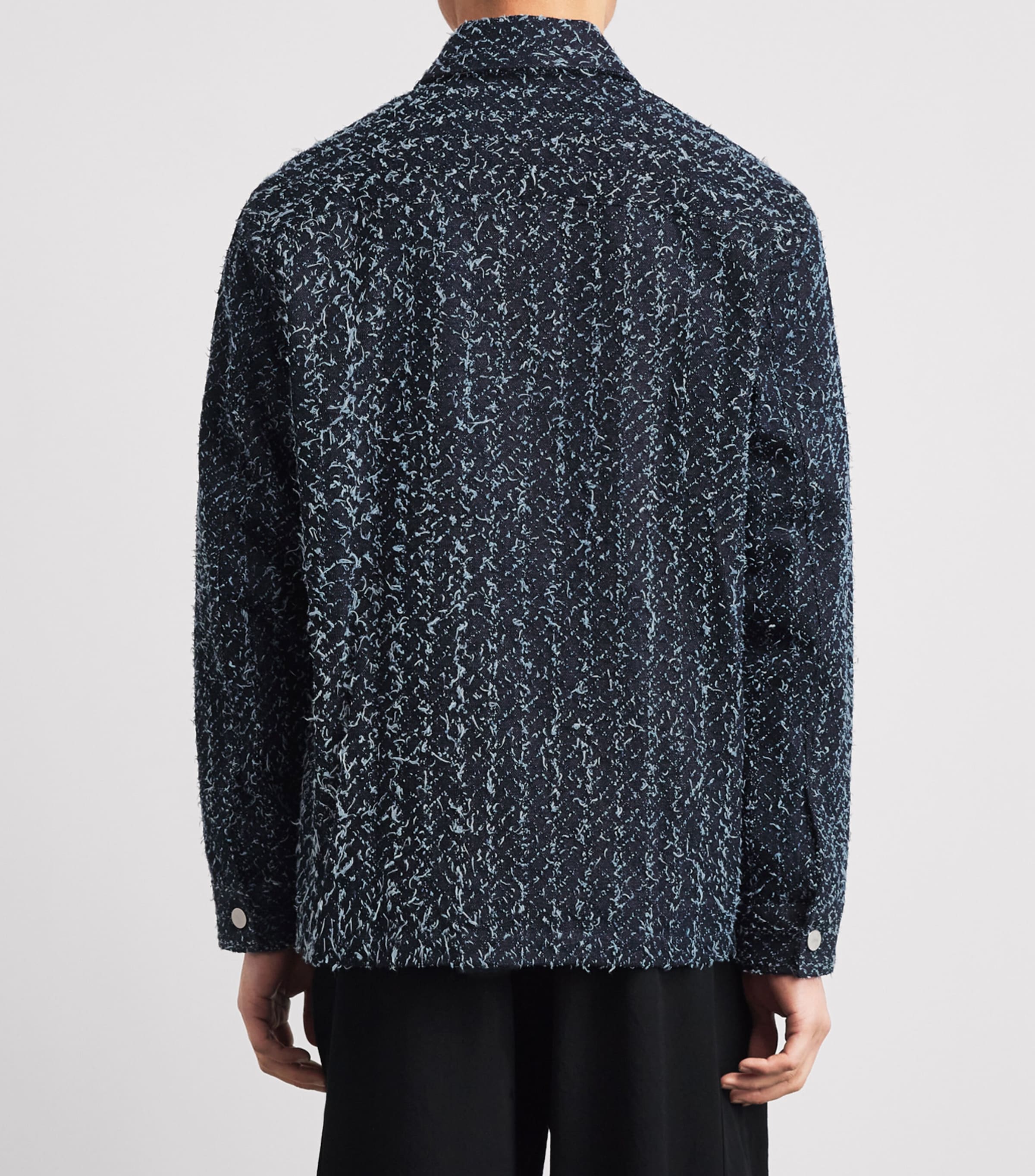 SAMSOE SAMSOE Mens Sacastor X Denim Overshirt Indigo Floss Image 5