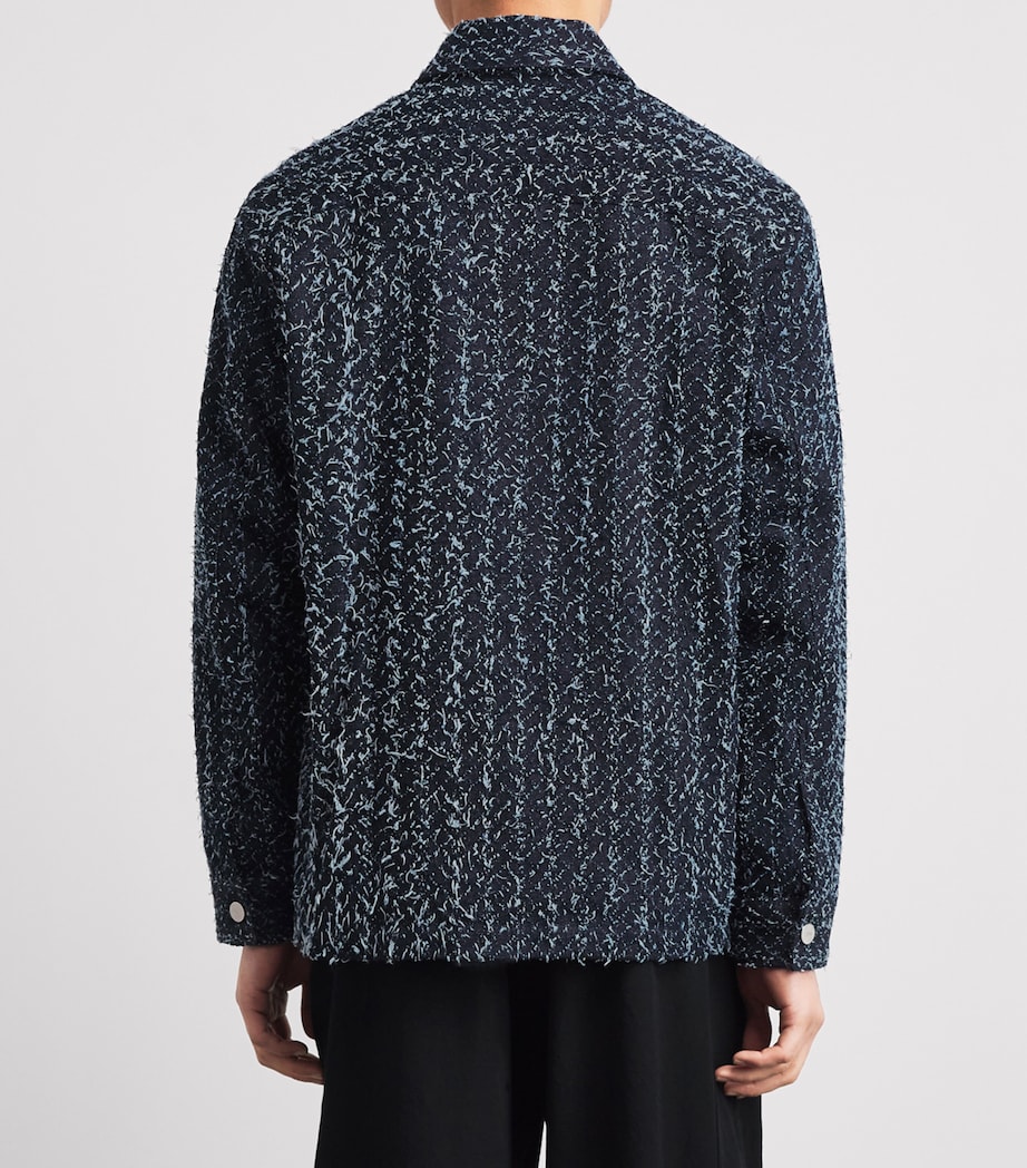 SAMSOE SAMSOE Mens Sacastor X Denim Overshirt Indigo Floss Image 5