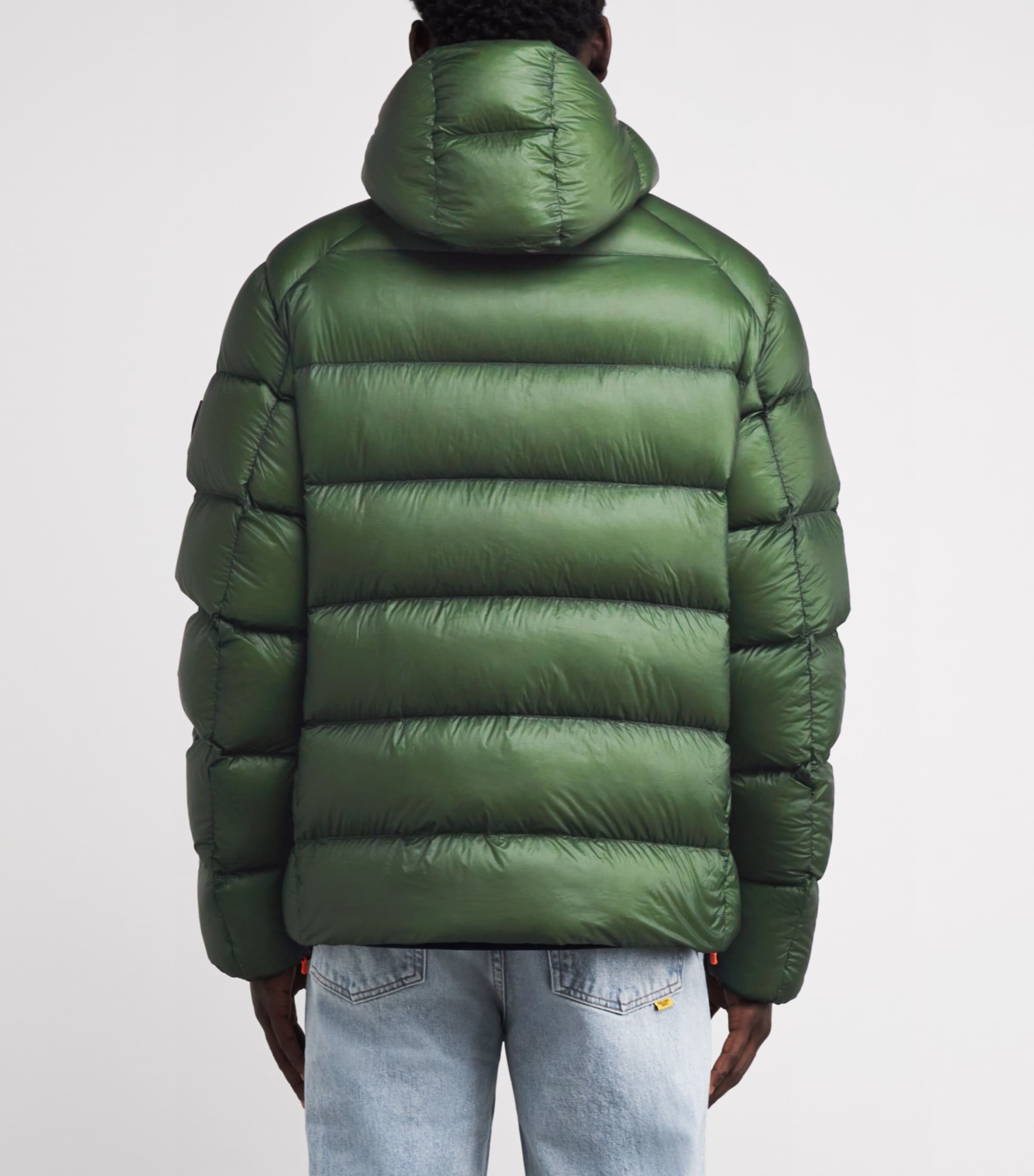 Hooded Puffer Jacket GREEN Image 4