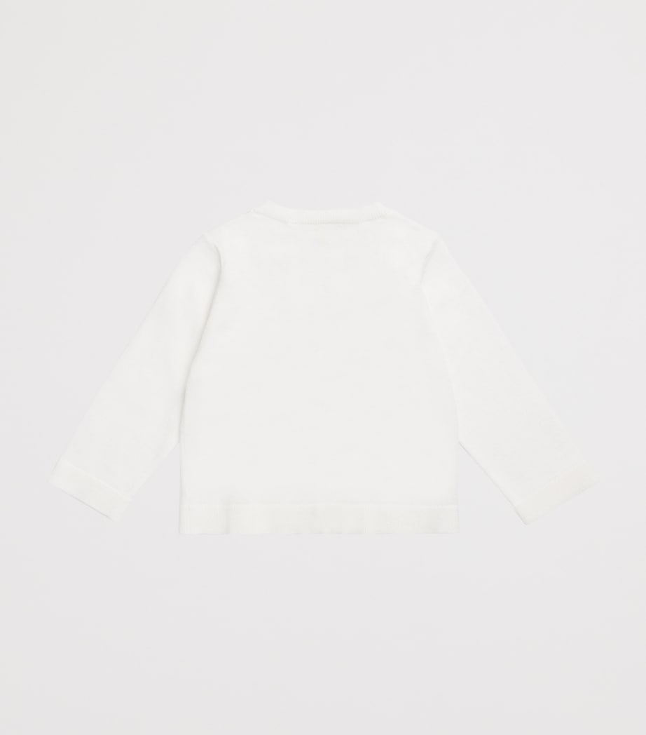 Bonpoint Cotton Cardigan (24-36 Months) Upb Blanc Lait Image 2
