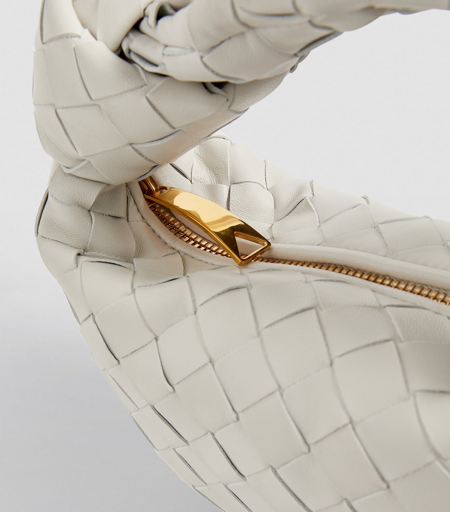 Bottega Veneta Mini Leather Jodie Bag Chalk Gold Image 14