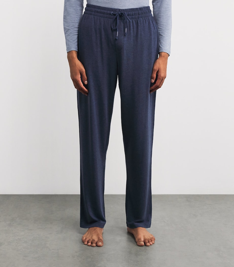 Soft Lounge Trousers 547 BLUE MELANGE Image 3