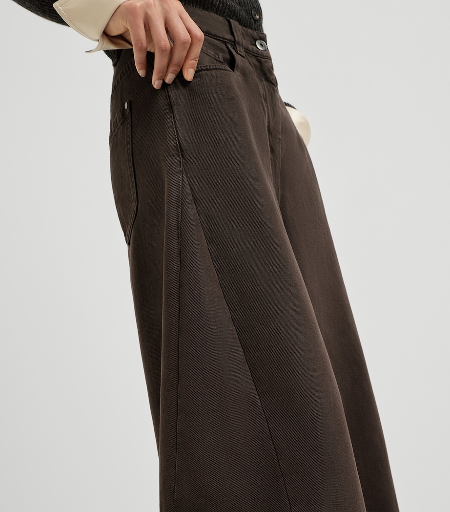 Brunello Cucinelli Womens Wide-Leg Jeans Image 6