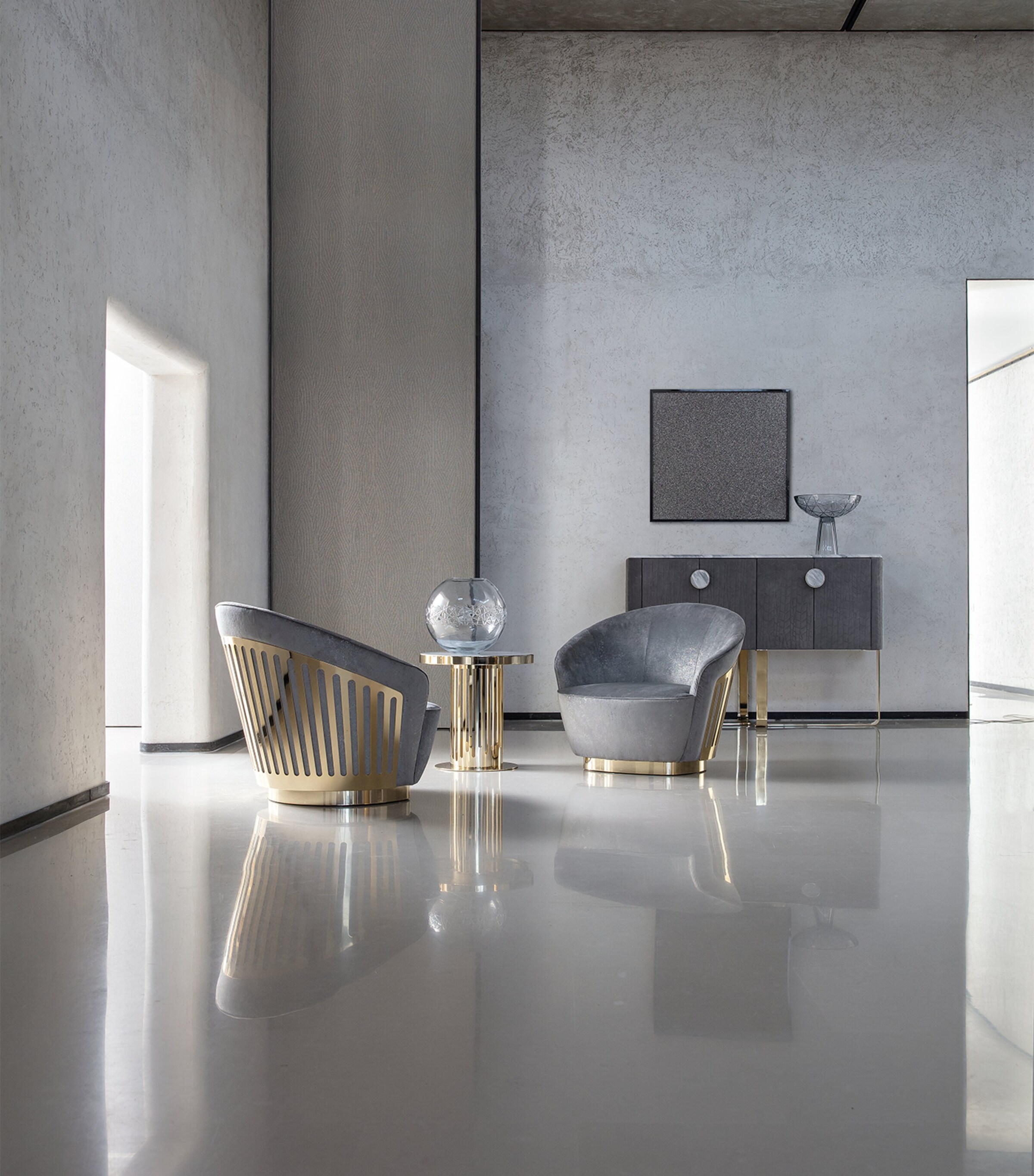 Charisma Swivel Armchair GREY Image 2