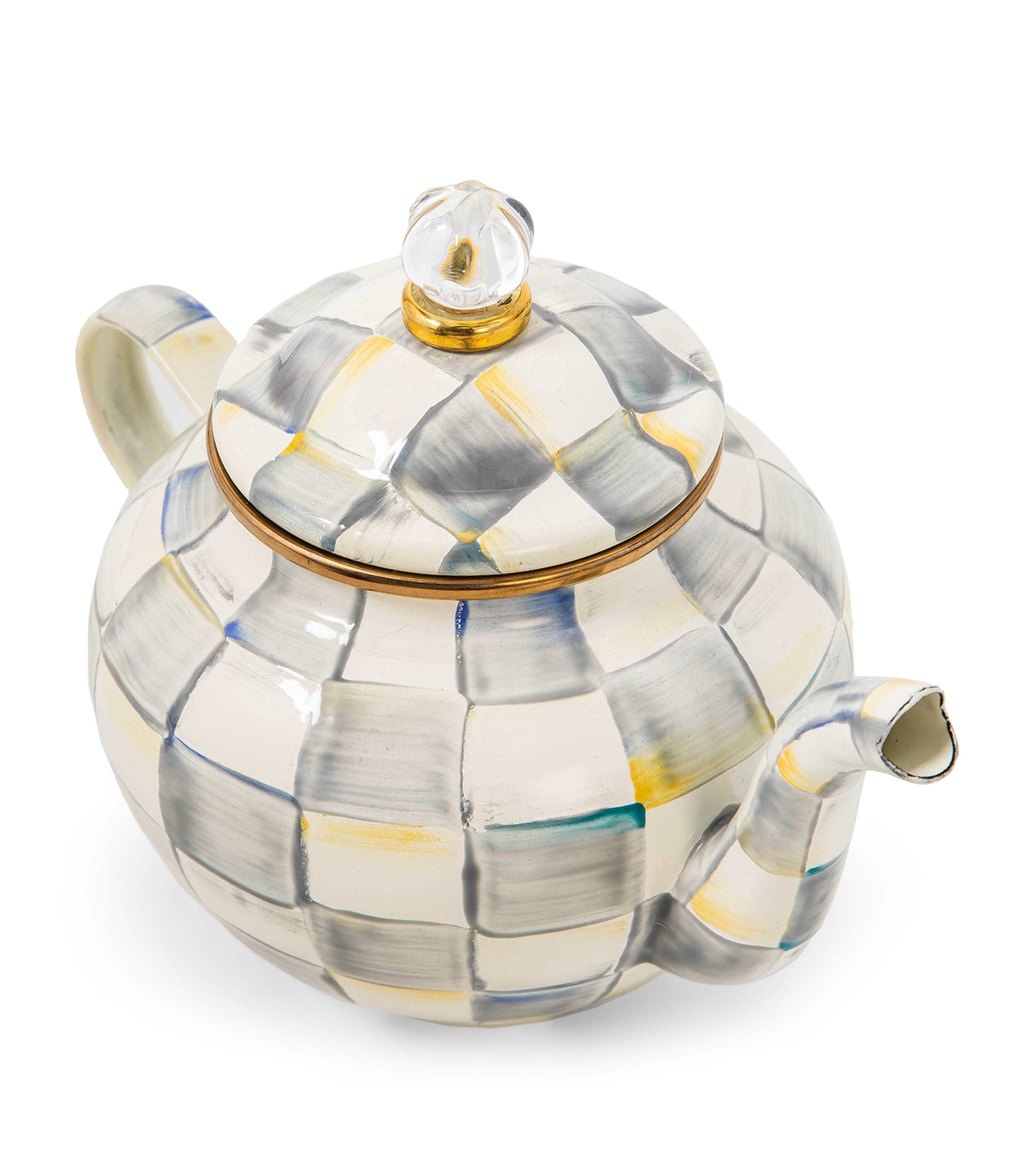 MacKenzie-Childs Sterling Check Teapot (950ml) | Dining | Tableware | Teapots | Designers | Mackenzie Childs MacKenzie-Childs Sterling Check Teapot (950ml) | Dining | Tableware | Teapots | Designers | Mackenzie Childs