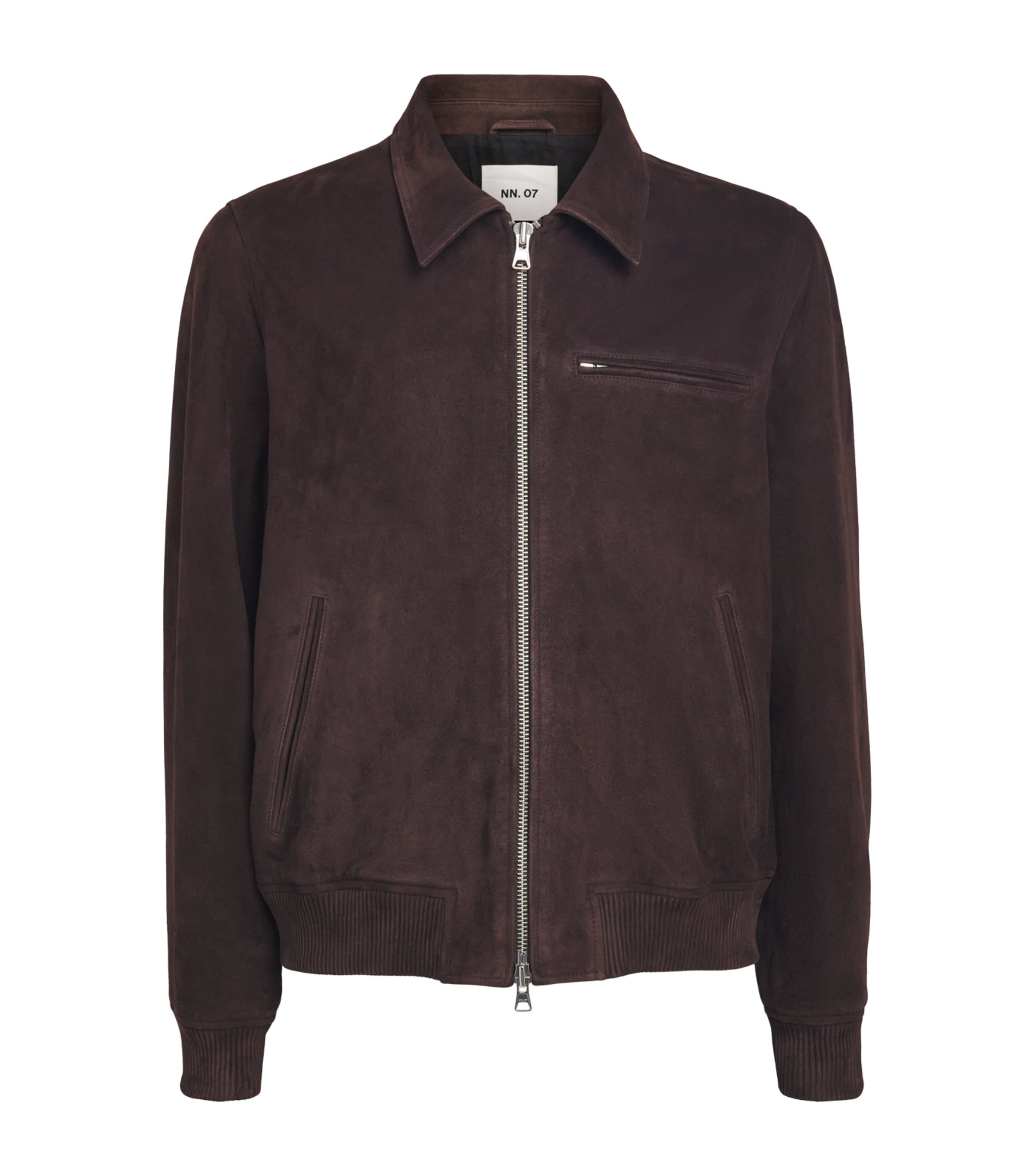 NN07 Mens Suede Owen Jacket Dusky Port Image 1