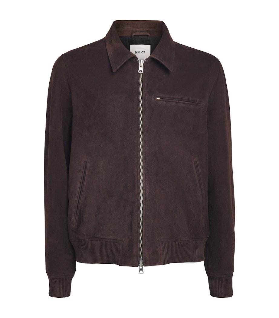 NN07 Mens Suede Owen Jacket Dusky Port Image 1