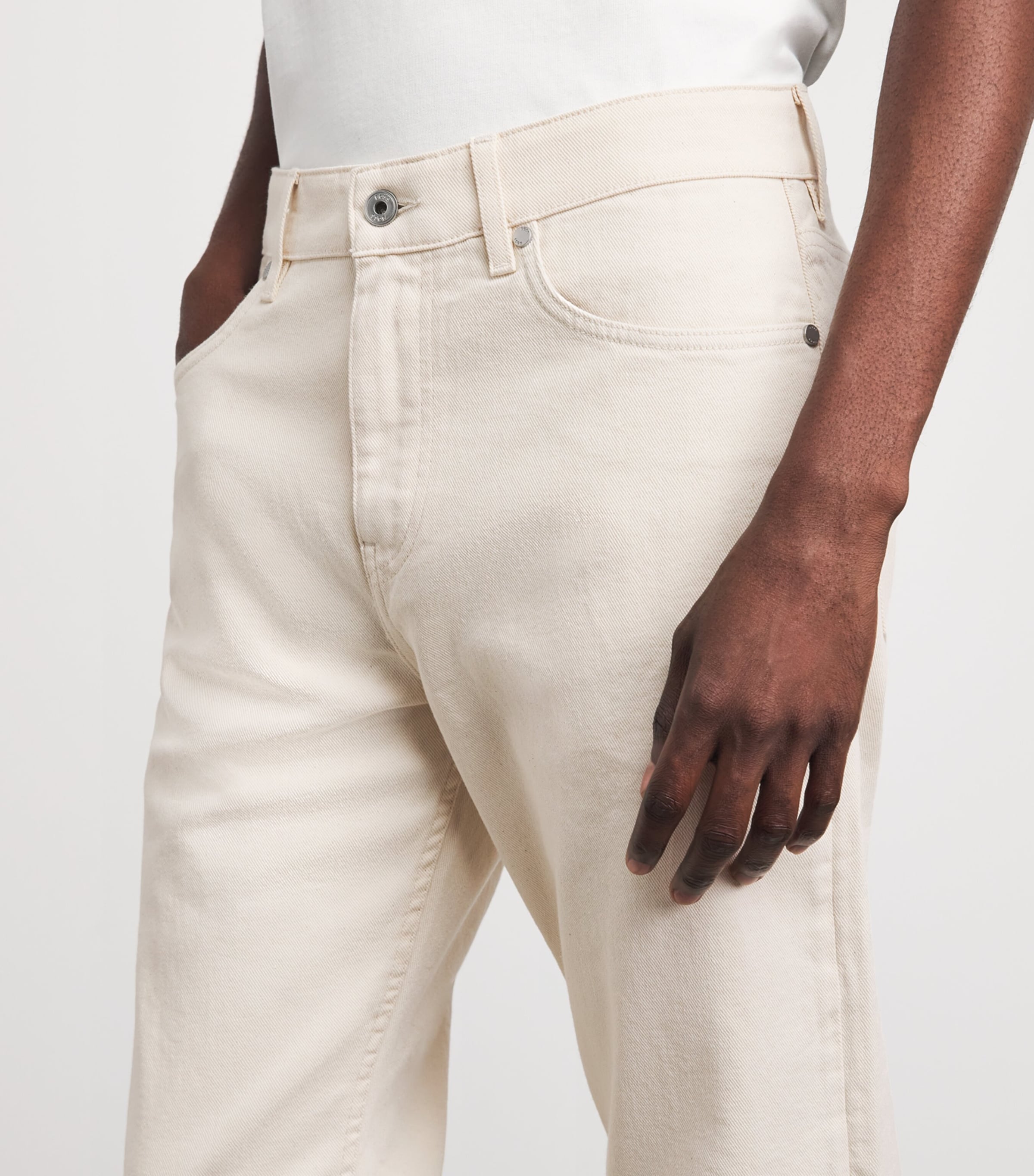 BOSS Mens Slim-Fit Jeans Open White Image 3