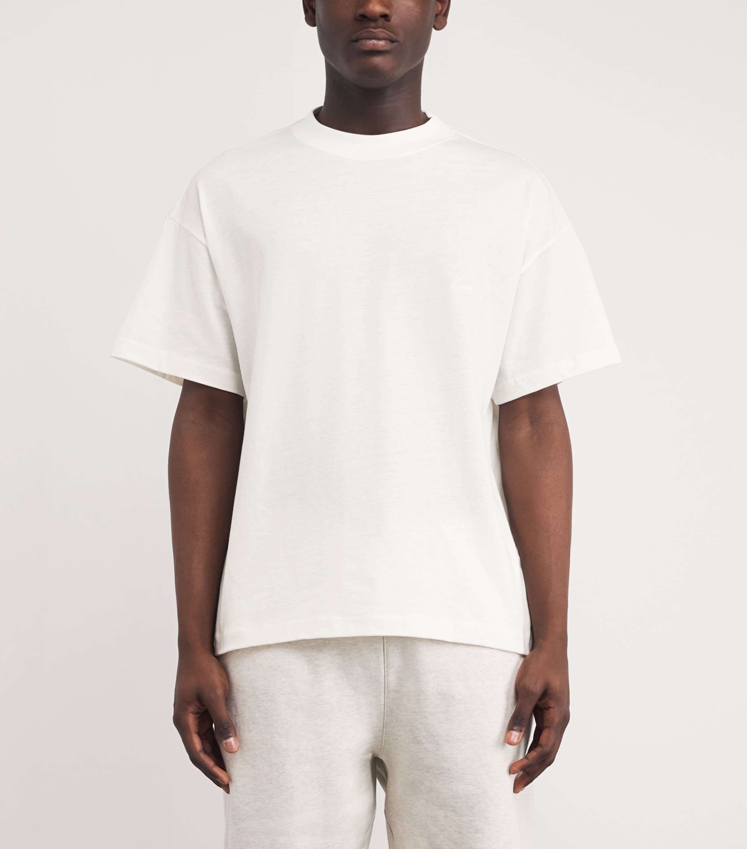 Cotton Logo Script T-Shirt IVORY Image 3
