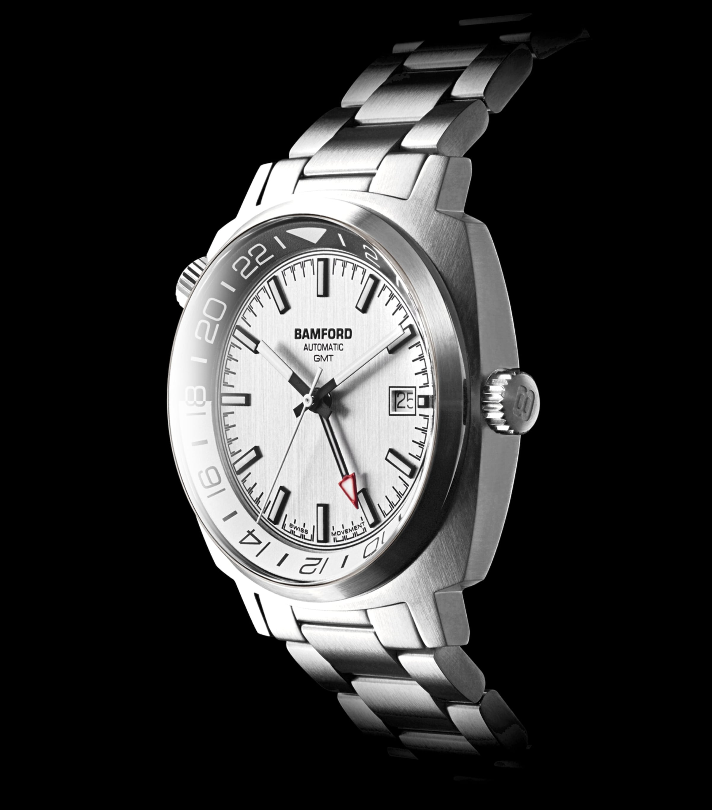 Bamford London Stainless Steel GMT Watch 40mm Grey Image 6