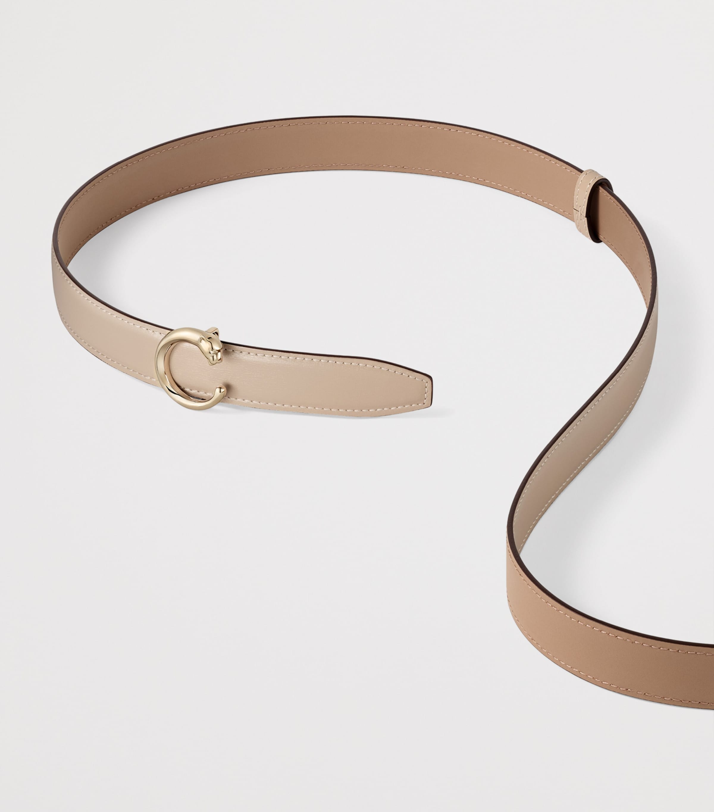 Cartier Medium Leather Panthère de Cartier Belt Cord Beige Image 2