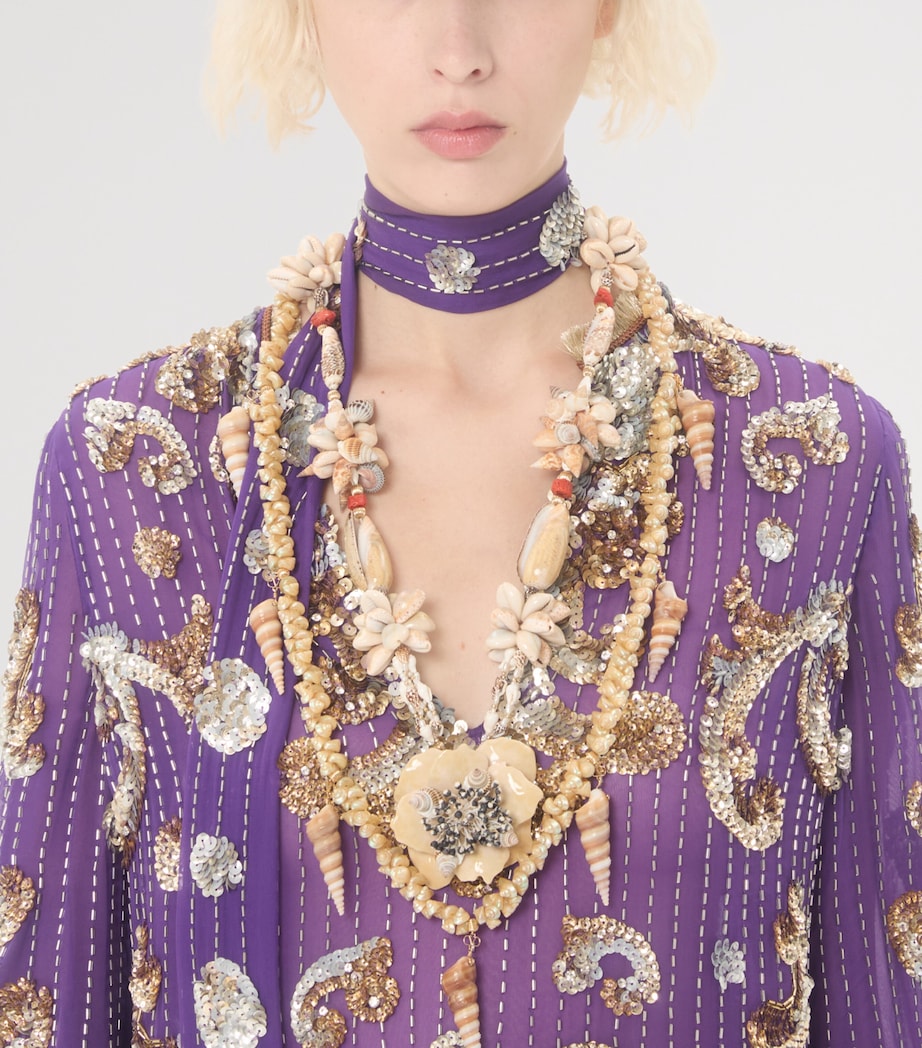 Silk Embellished Dress DDE Image 7