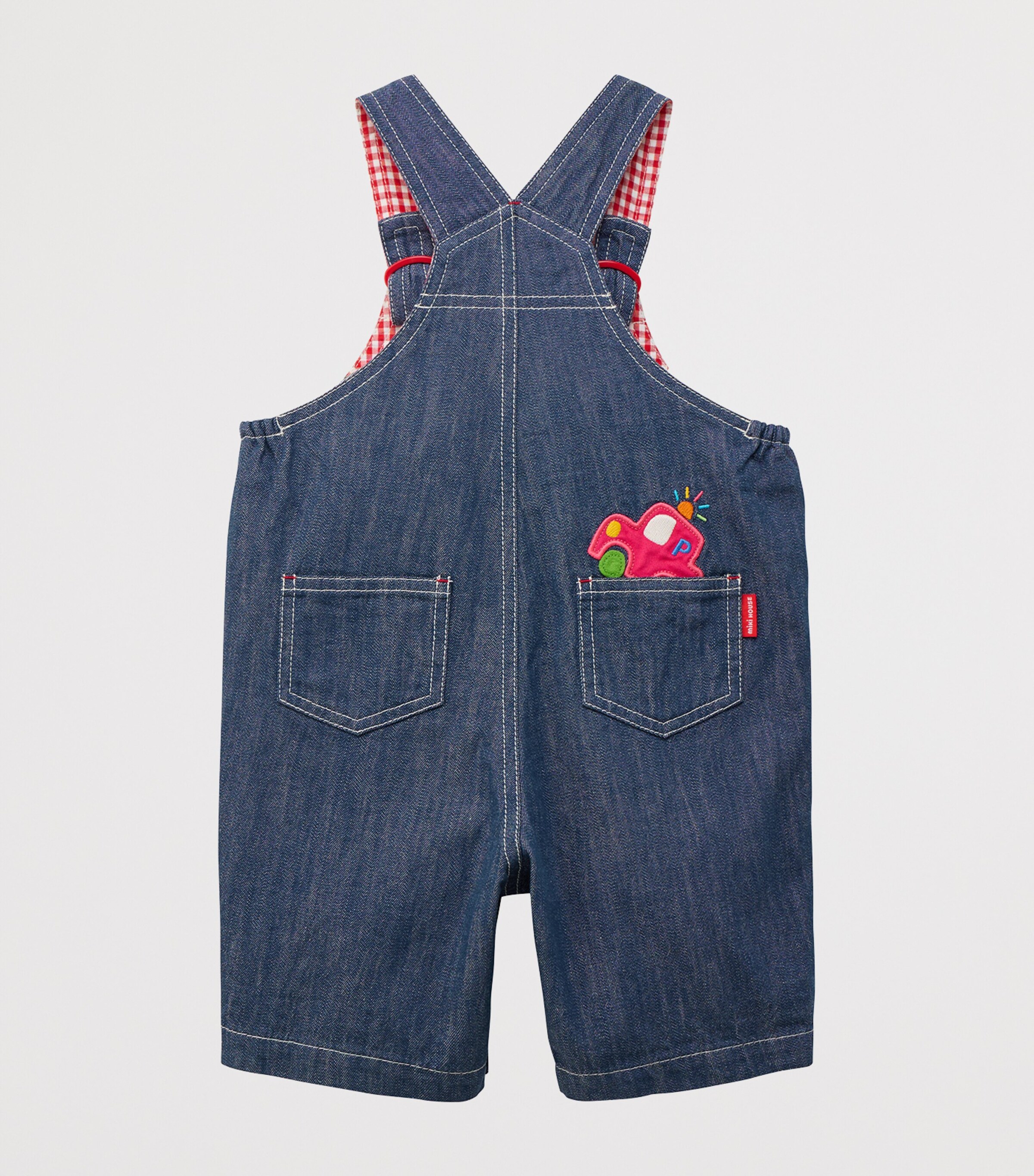 Miki House Denim Logo Dungarees (6-24 Months) Image 2