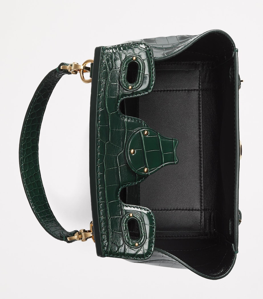 Alligator Leather Ricky 18 Top-Handle Bag HARRODS GREEN (TBC) Image 4