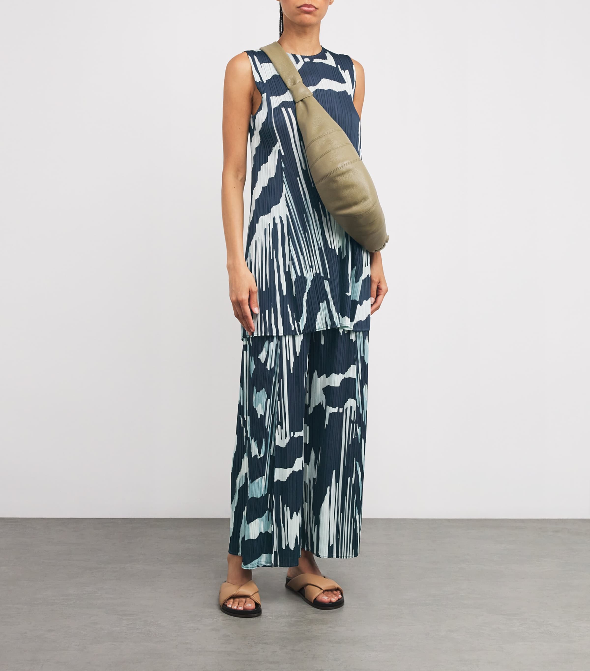 Pleats Please Issey Miyake Pleated Refraction Longline Top