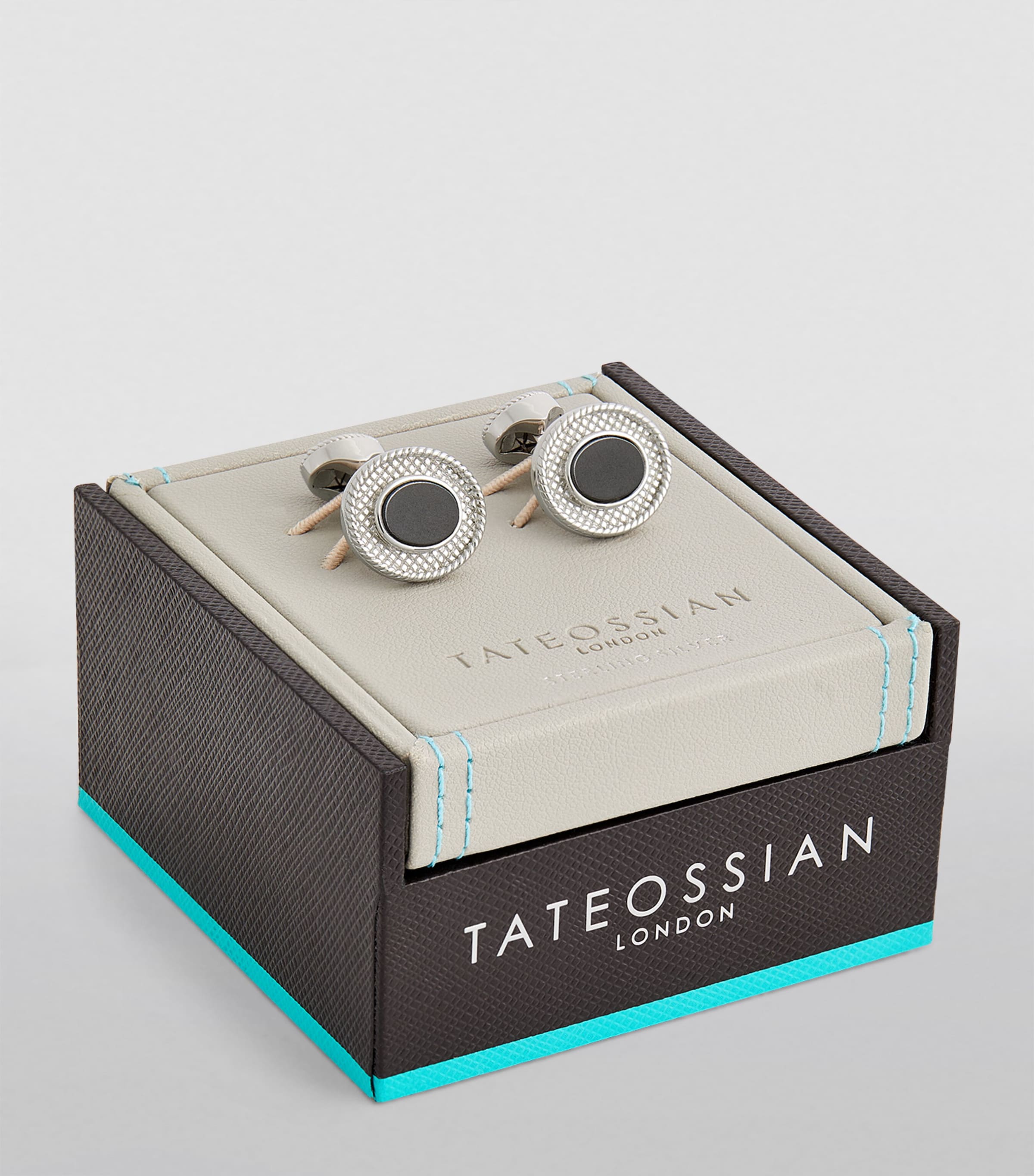 Sterling Silver and Hematite Cufflinks SILVER Image 3