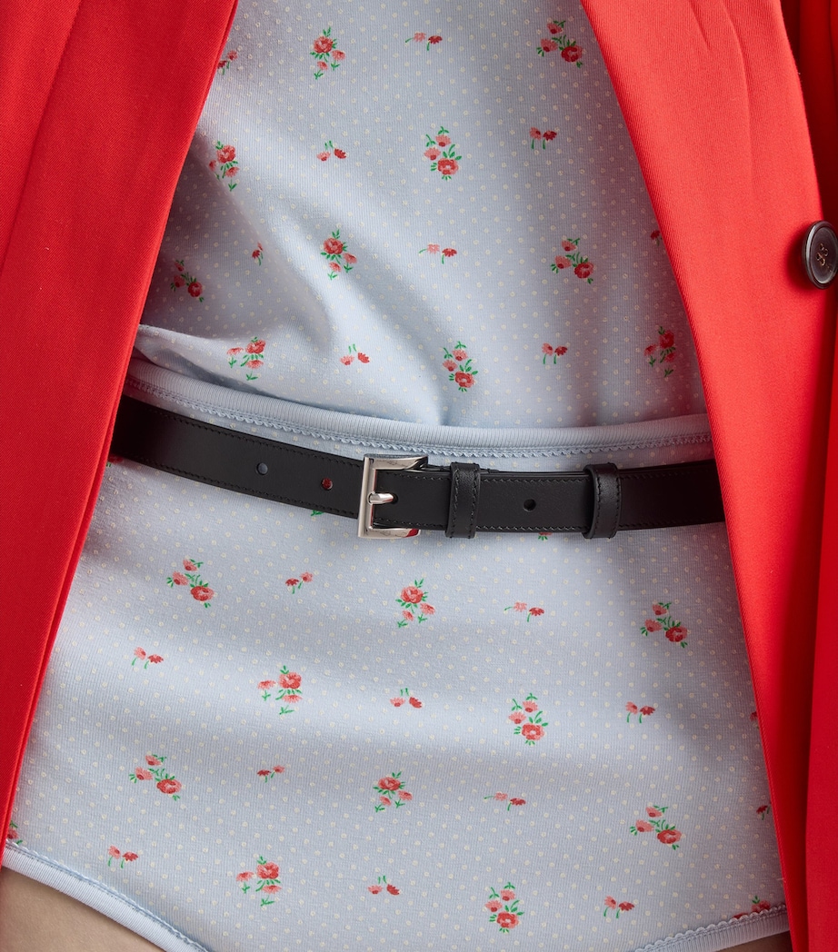 Prada Leather Triangle Belt Black Image 3