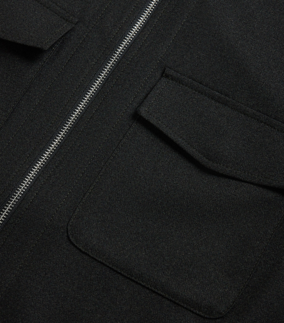 Cashmere 2-Way Zip Jacket 26 - GREEN Image 2