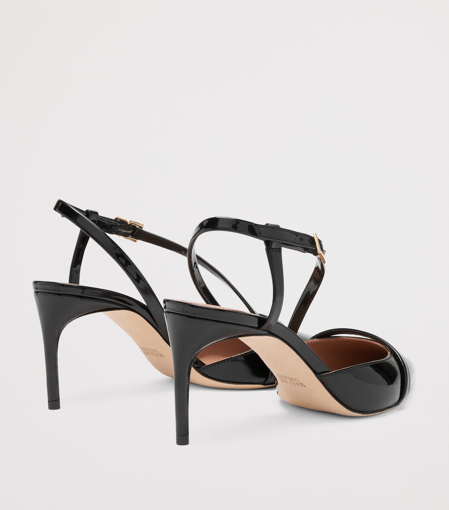 Patent Leather Valeria Slingback Pumps 70 BLACK Image 4