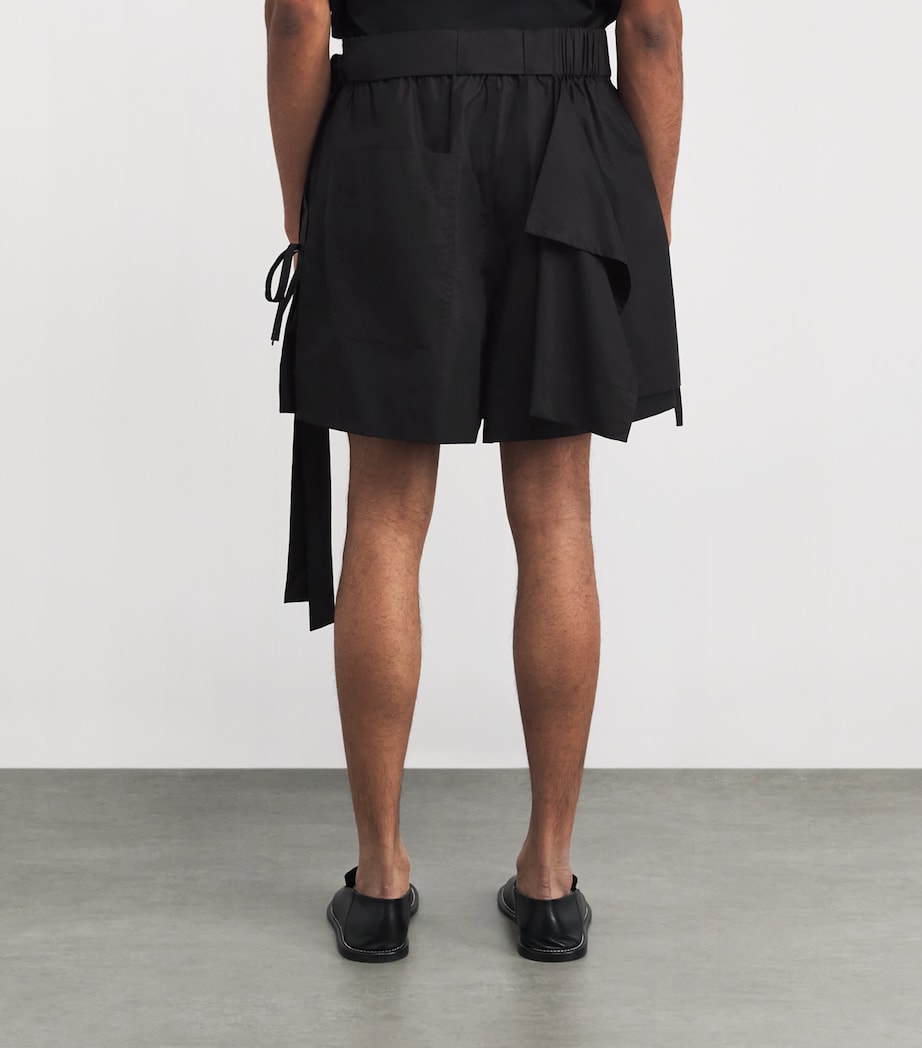 Cotton Layered Shorts BLACK Image 4