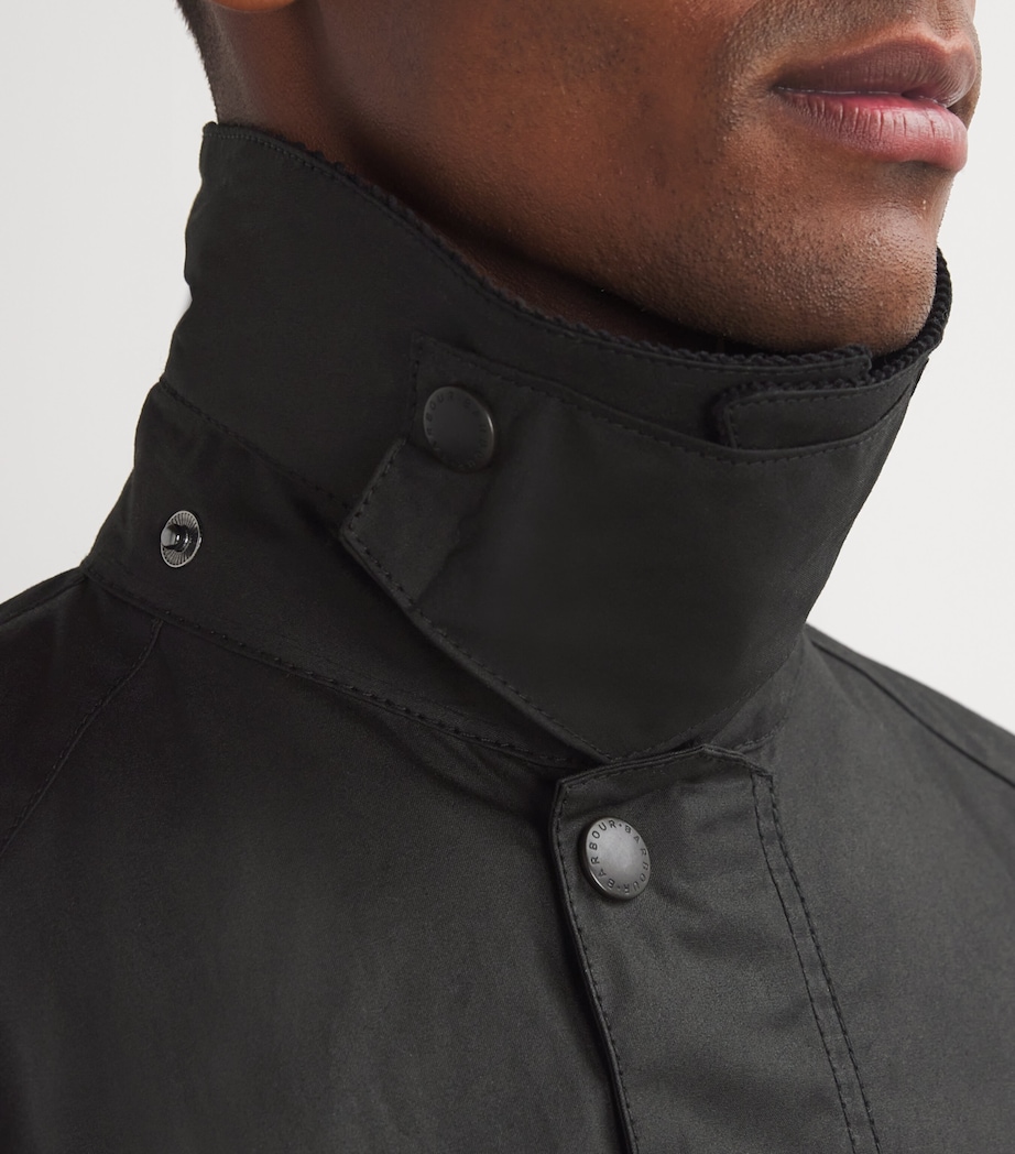 Barbour Mens Waxed Ashby Jacket Black Image 6