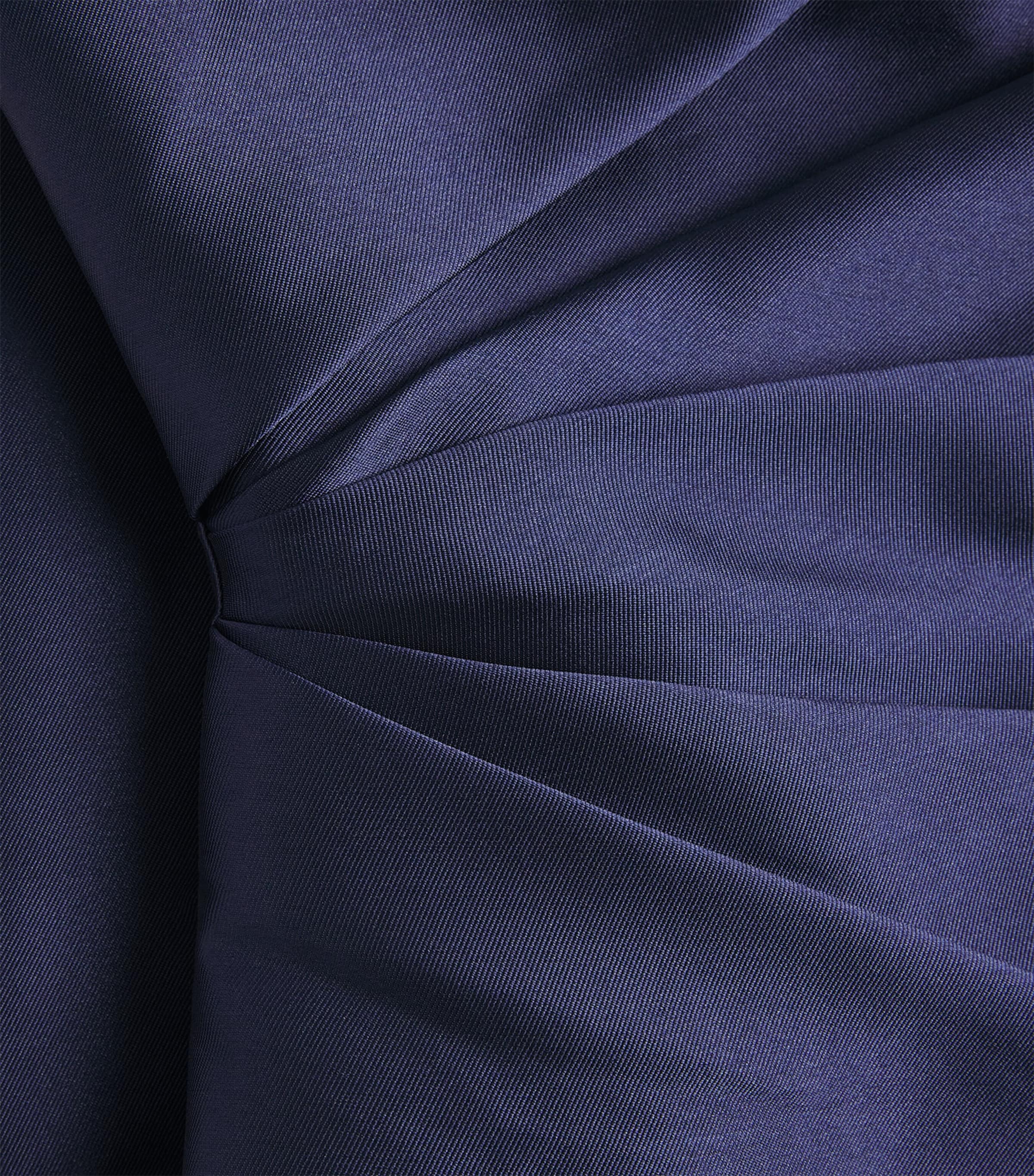 Solace London Navy One-Shoulder Veya Gown | Harrods IN