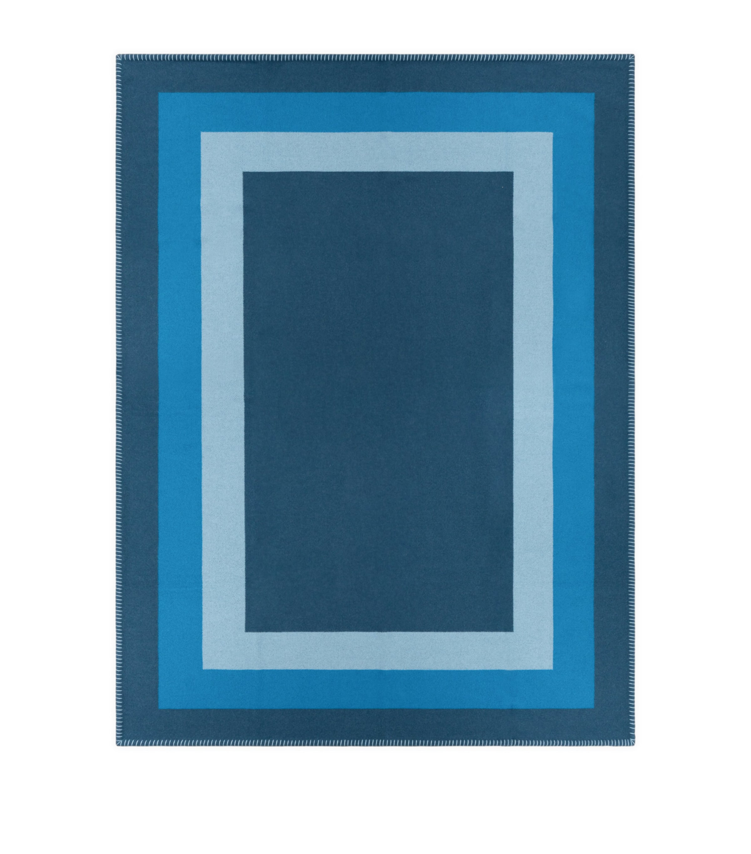 Lambswool-Cashmere  Valatzu Josef Blanket (137cm x 180cm) DARK TEAL Image 1