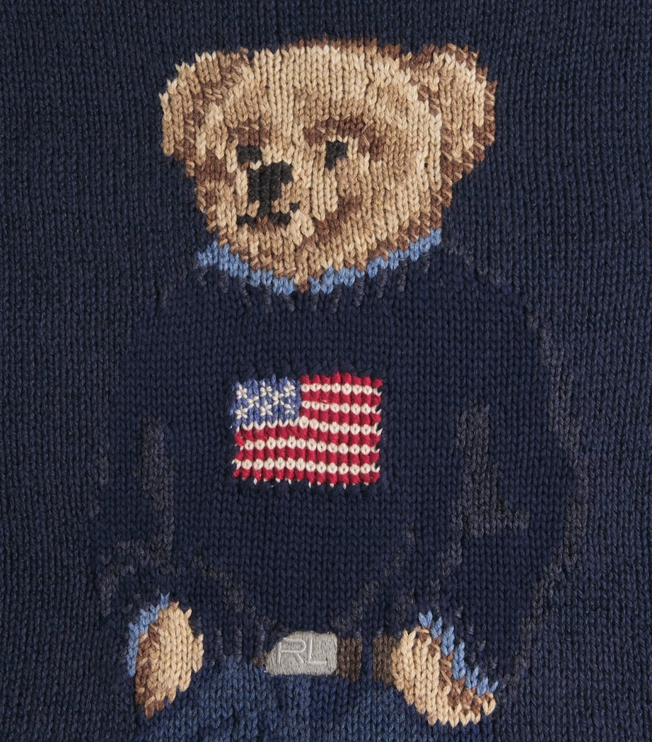 Polo Ralph Lauren Mens Cotton-Linen Polo Bear Sweater Bear Navy Image 6