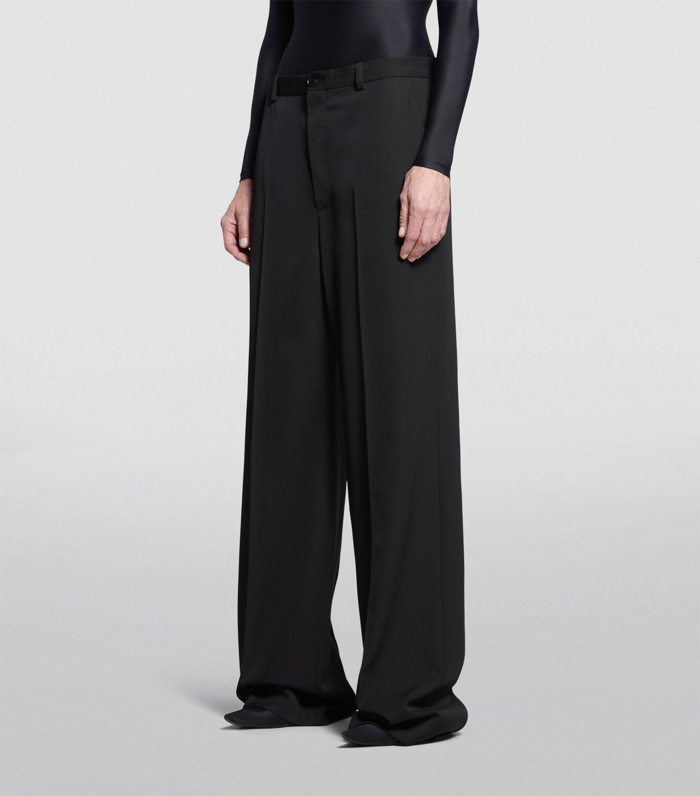 Balenciaga Black Wool Tailored Trousers | Harrods US