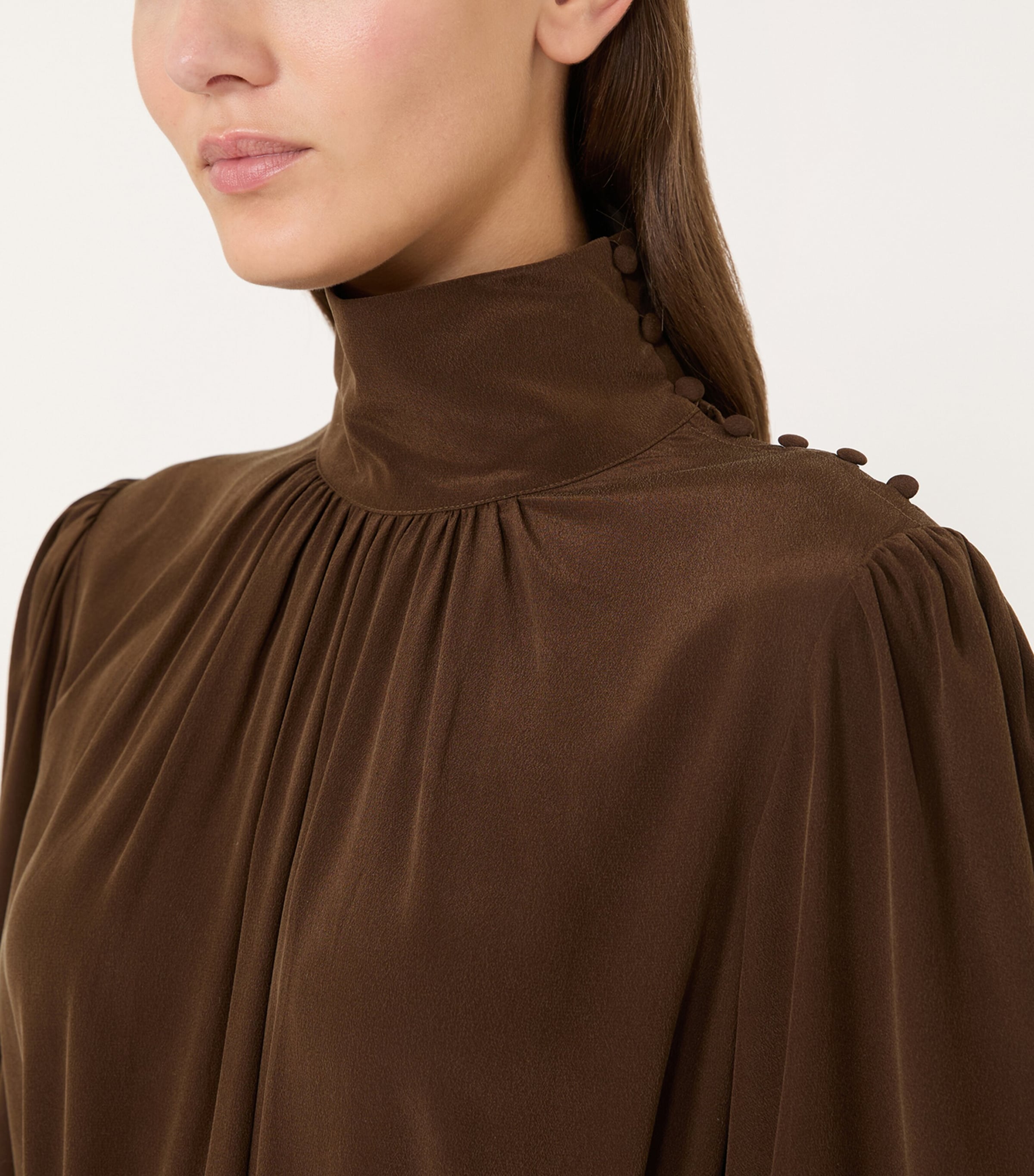 Weekend Max Mara Womens Silk Maxi Dress Brown Image 6
