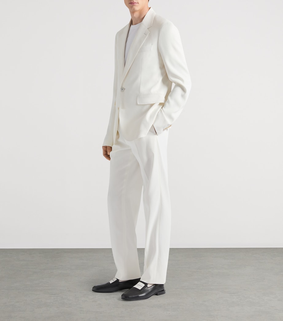 Pleated Tapered Trousers IVORY Image 3