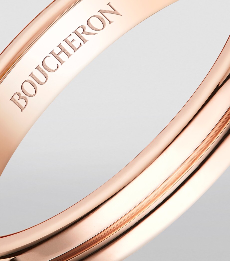 Rose Gold Quatre Godron Wedding Band Image 4