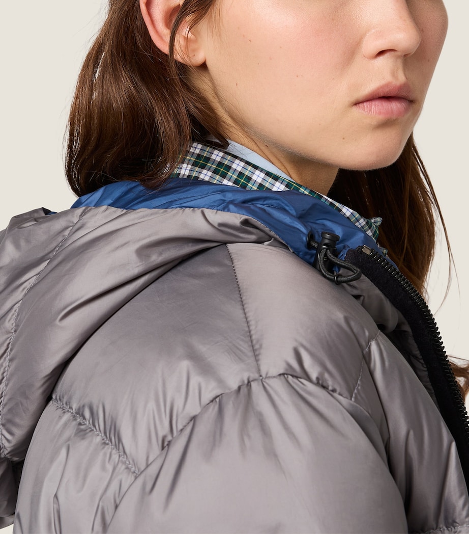 Miu Miu Womens Down Ponge Puffer Jacket Gold/silver Image 6