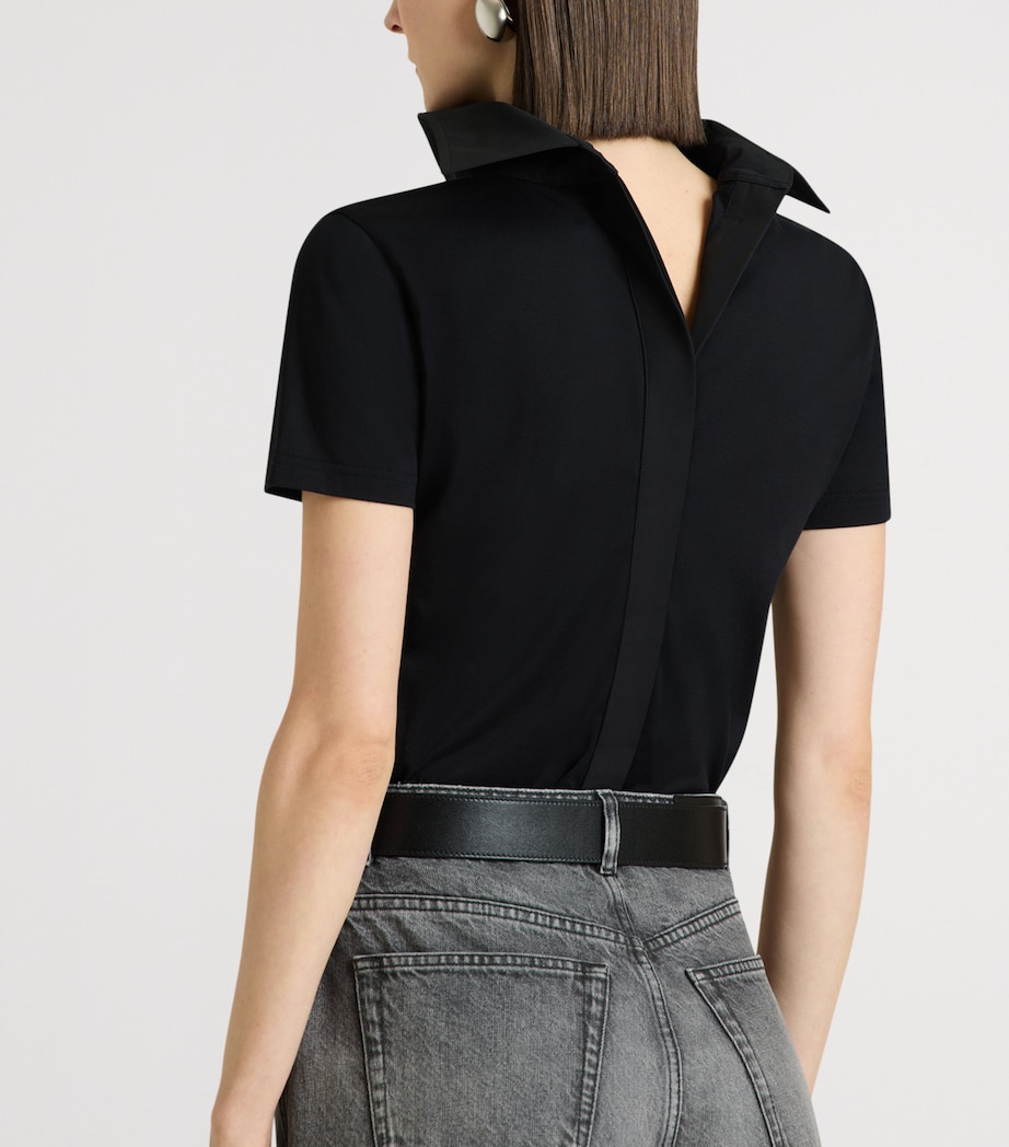 Givenchy Womens Cotton Reverse Collar T-Shirt Image 6