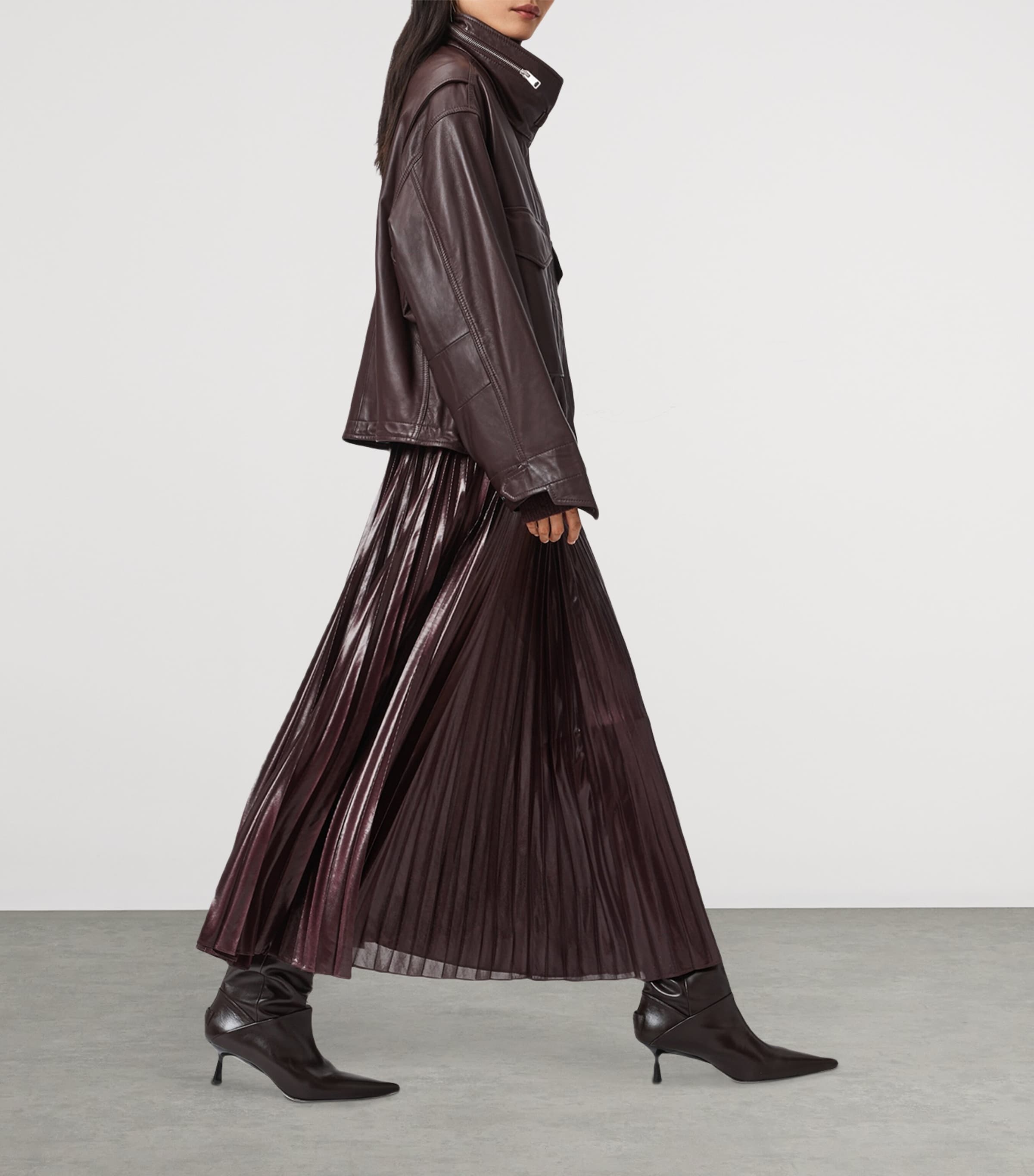 Clay Leather Jacket OXBLOOD RED Image 3