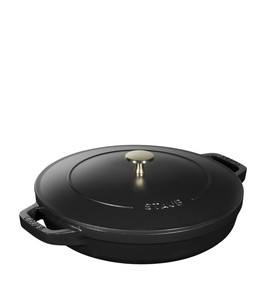3-Piece Round Stackable Cocotte Set BLACK Image 4