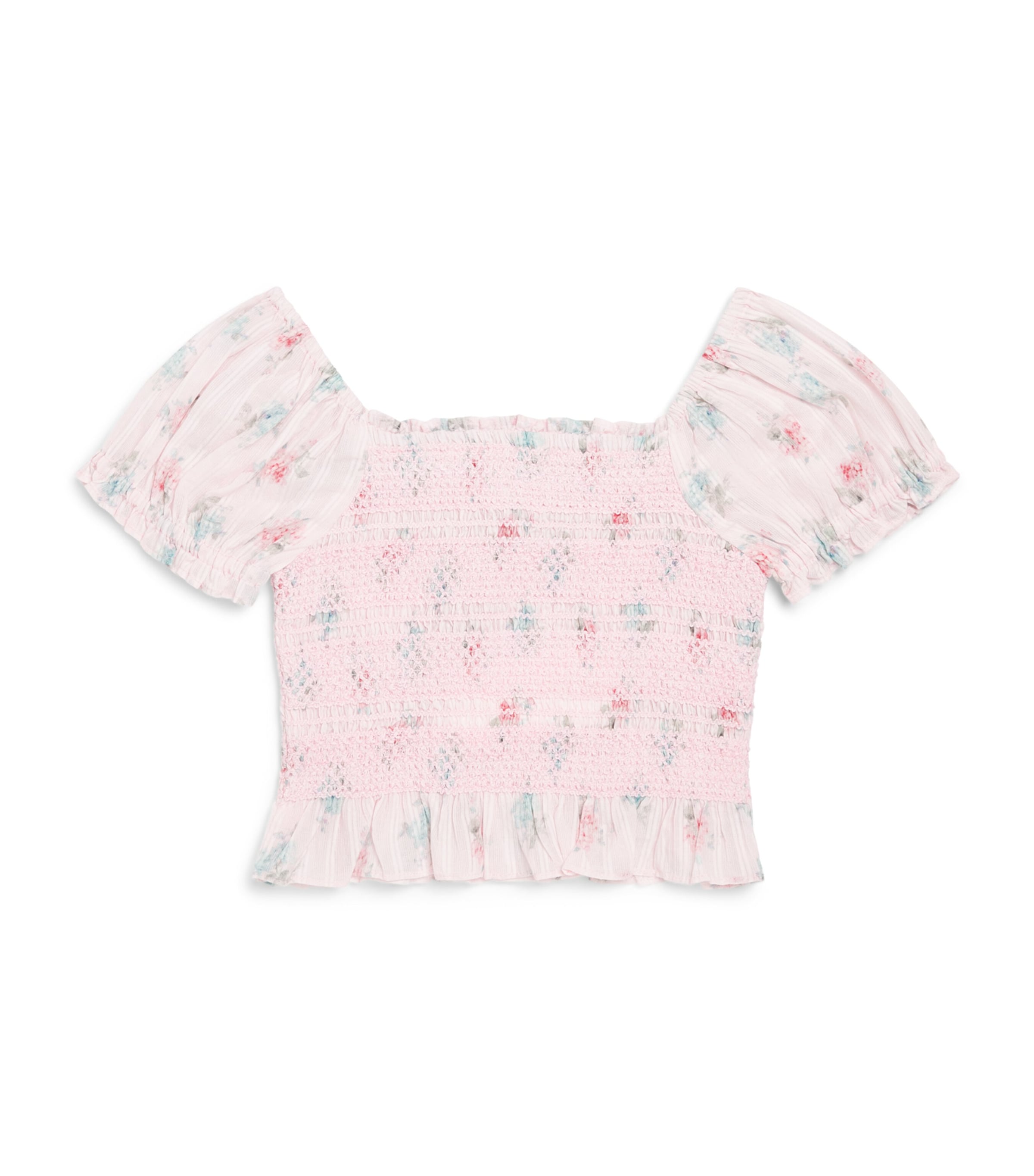 LoveShackFancy Cotton Fabielle Top (2-6 Years) Eudrseau De Rose Image 1