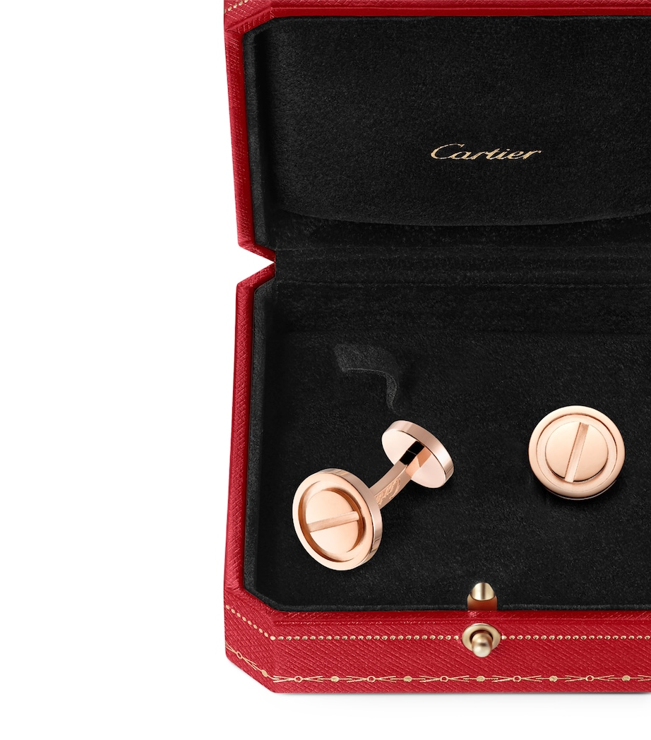 Rose Gold LOVE Cufflinks PINK GOLD Image 6