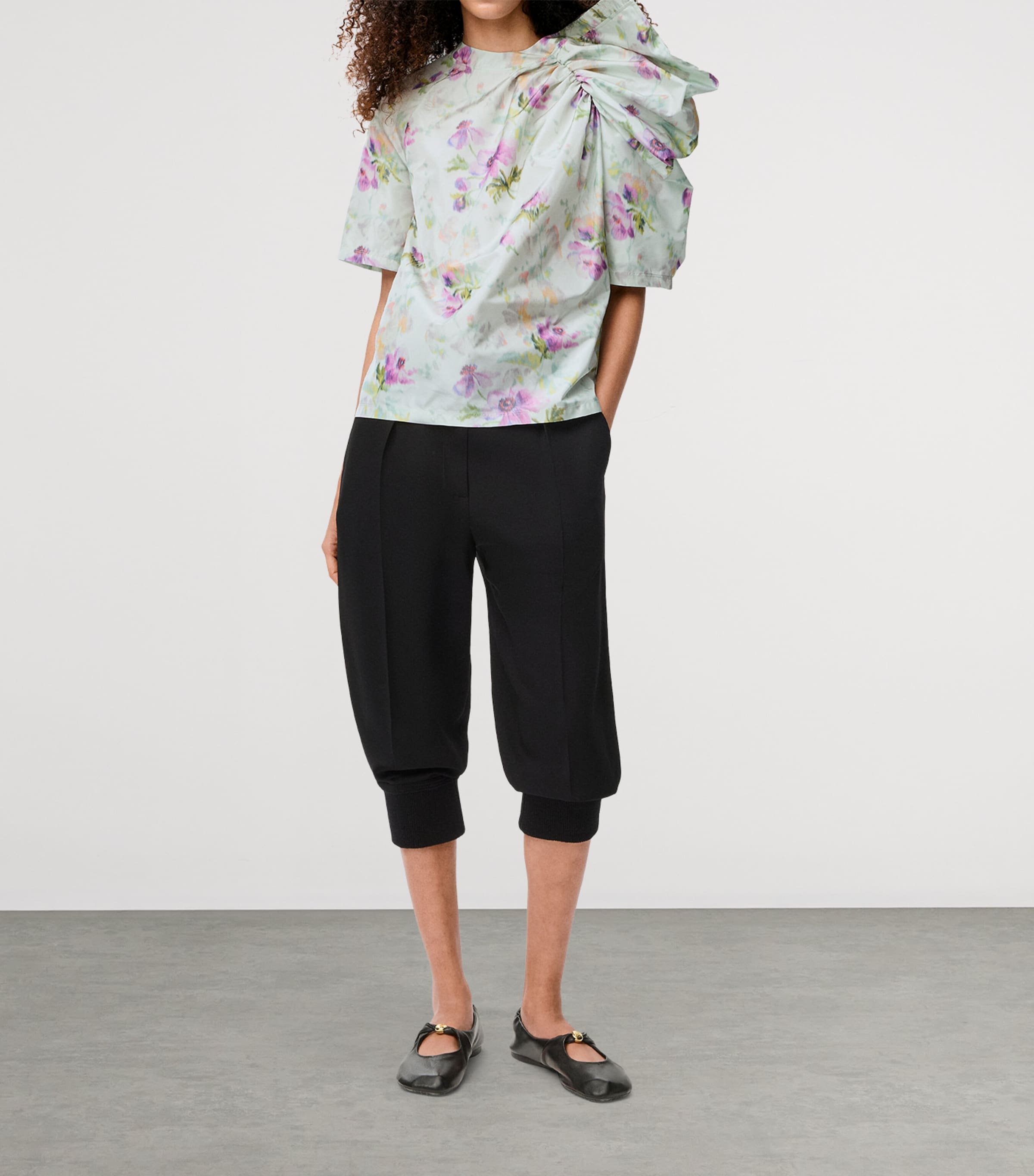 Floral Draped Top LIGHT BLUE/MULTI Image 2