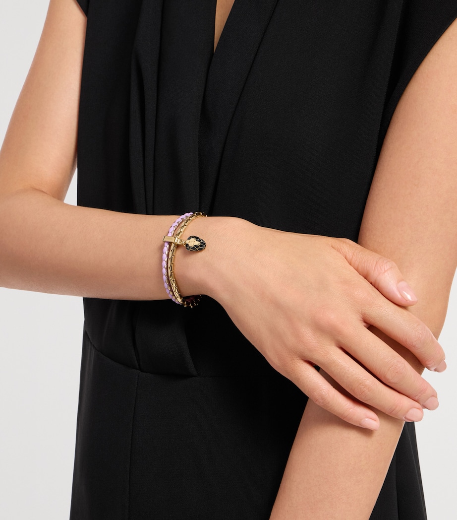 Bvlgari Extra Small Leather Serpenti Forever Bracelet Fuchsia Image 2