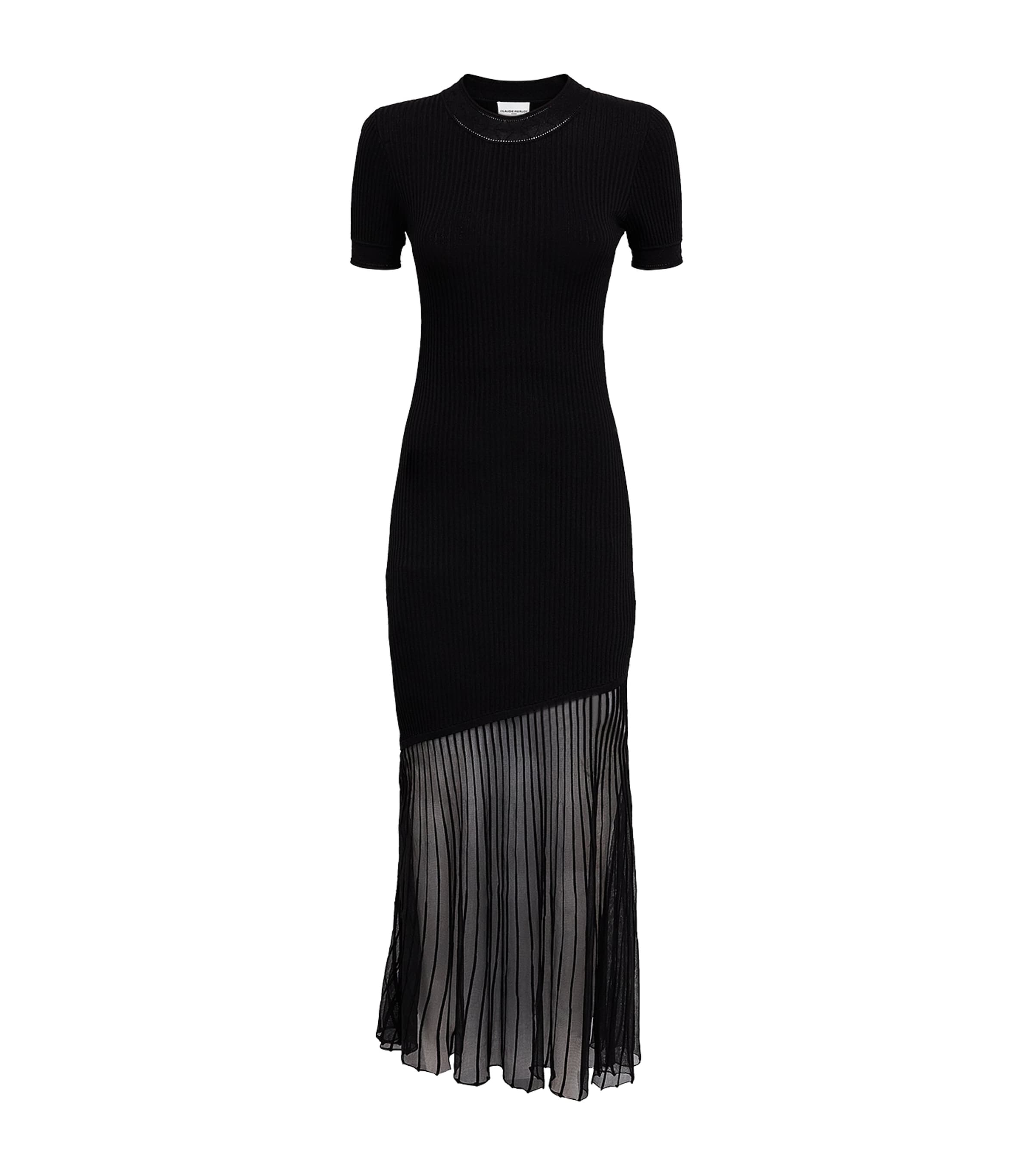 Claudie Pierlot Womens Knitted Midi Dress Black Image 1