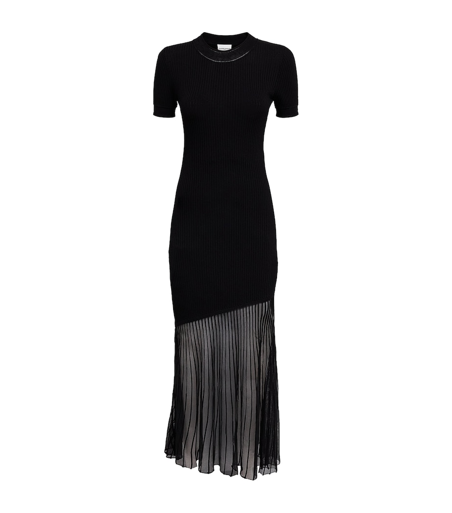Claudie Pierlot Womens Knitted Midi Dress Black Image 1