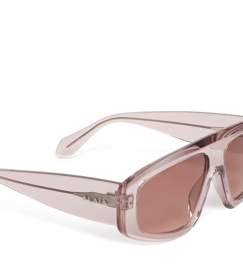 Alaïa Acetate Aviator Mask Sunglasses Brown/caramel Image 3