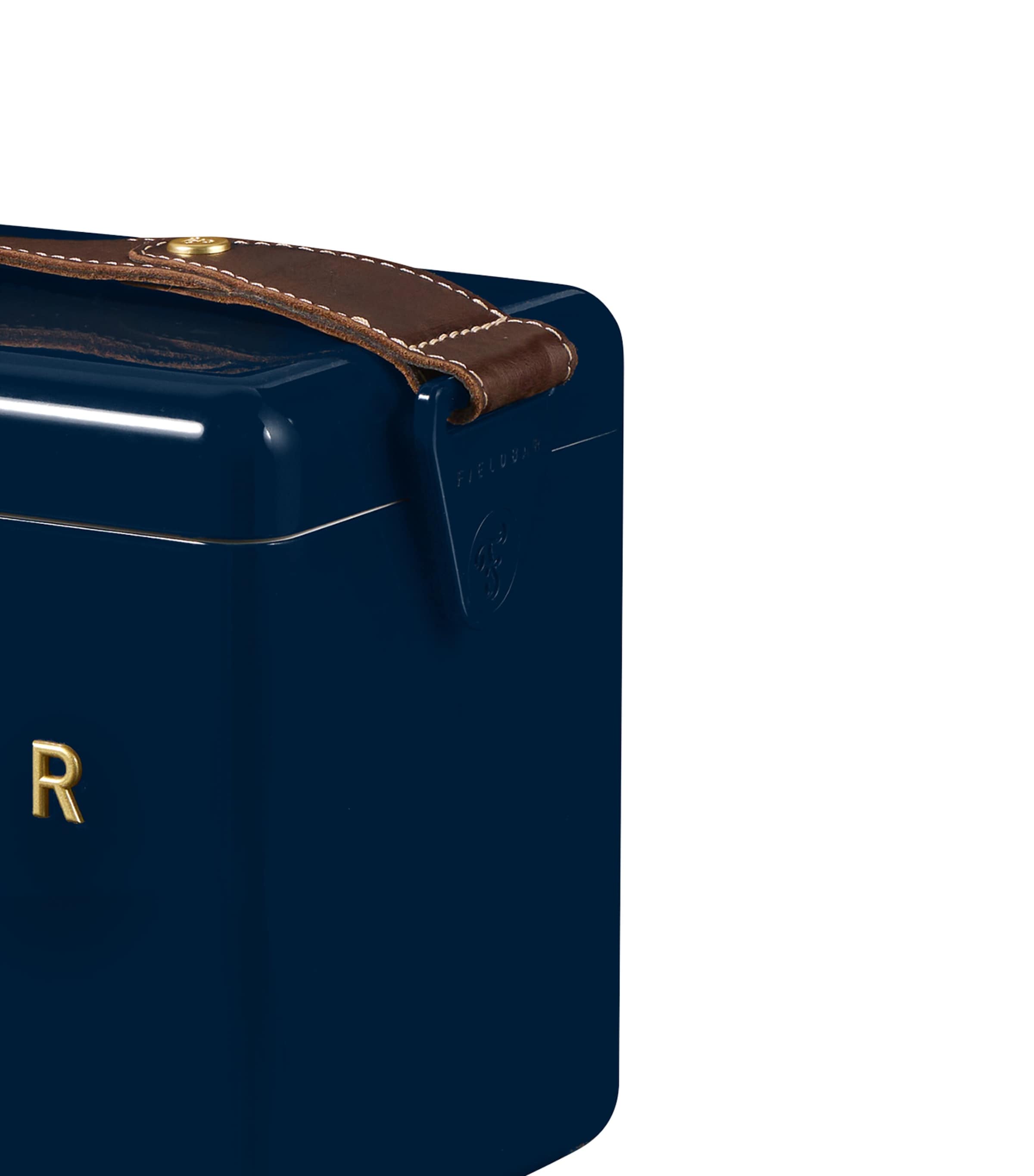 Mini Bar Cooler Box with Leather Sling (4L) BLUE Image 9