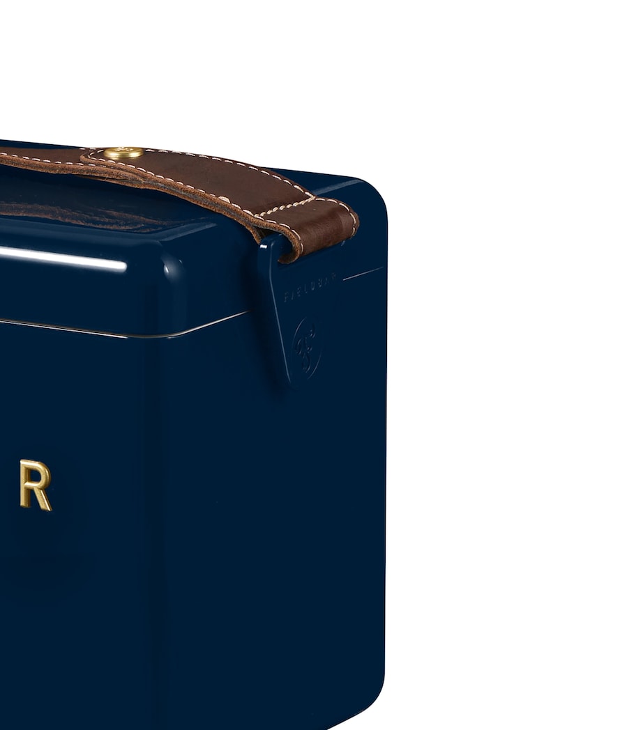 Mini Bar Cooler Box with Leather Sling (4L) BLUE Image 9
