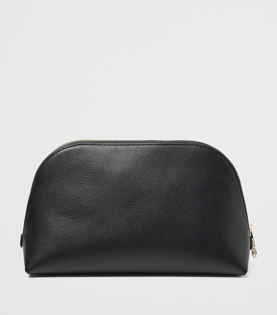 Large Leather Cosmetic Case BLACK Image 2